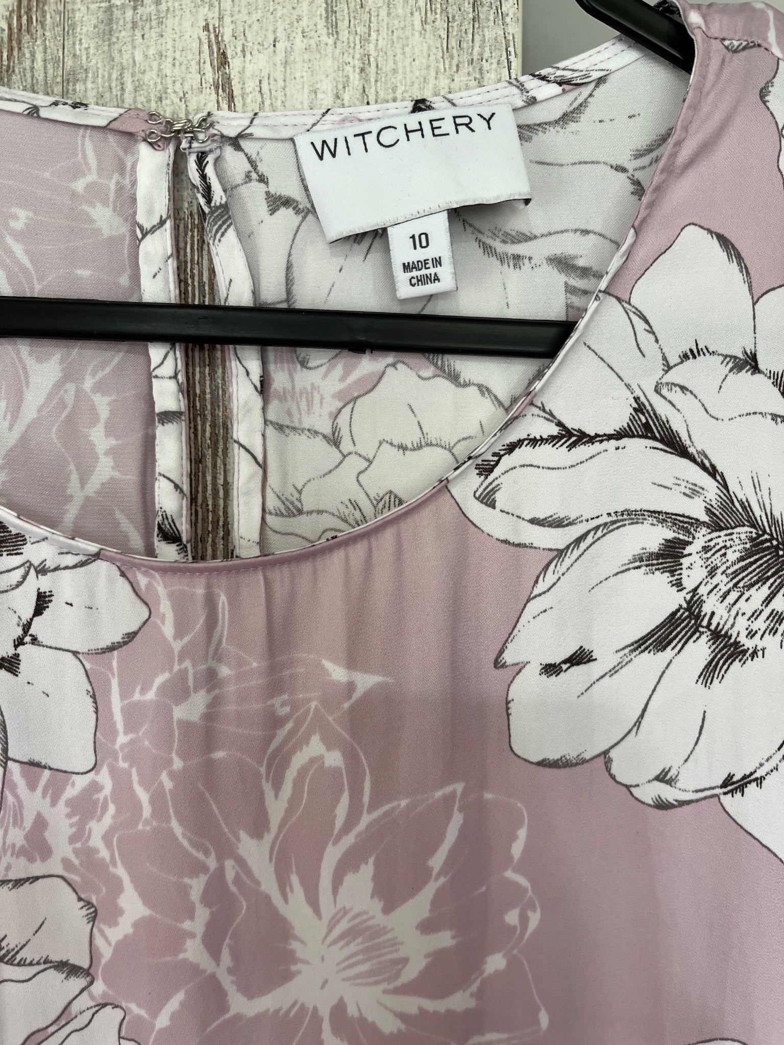 Witchery Floral Print Long Sleeve Blouse Size 10 - Image 3