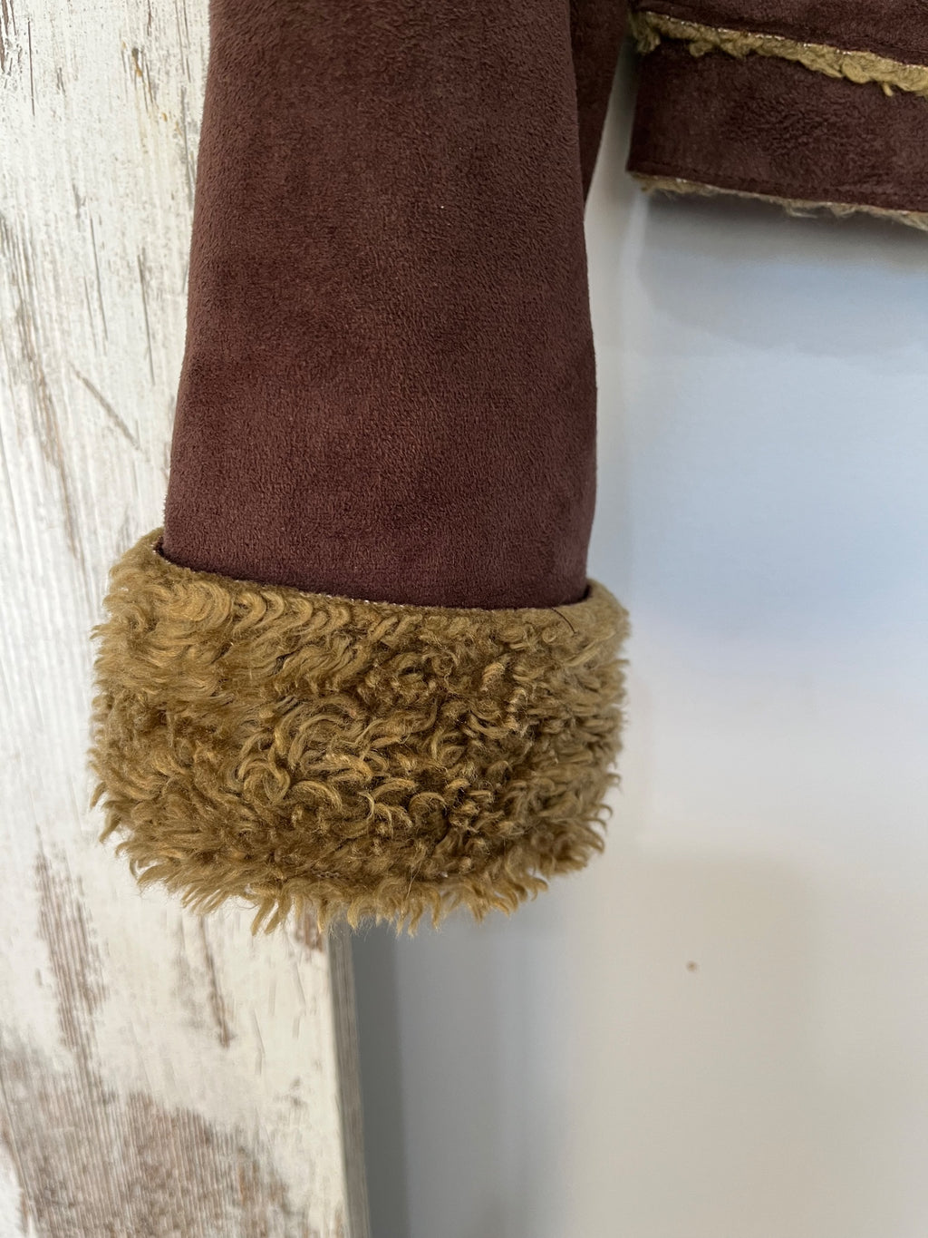 FREEMAN T.PORTER Vintage Faux Suede Shearling Lined Jacket - Image 3