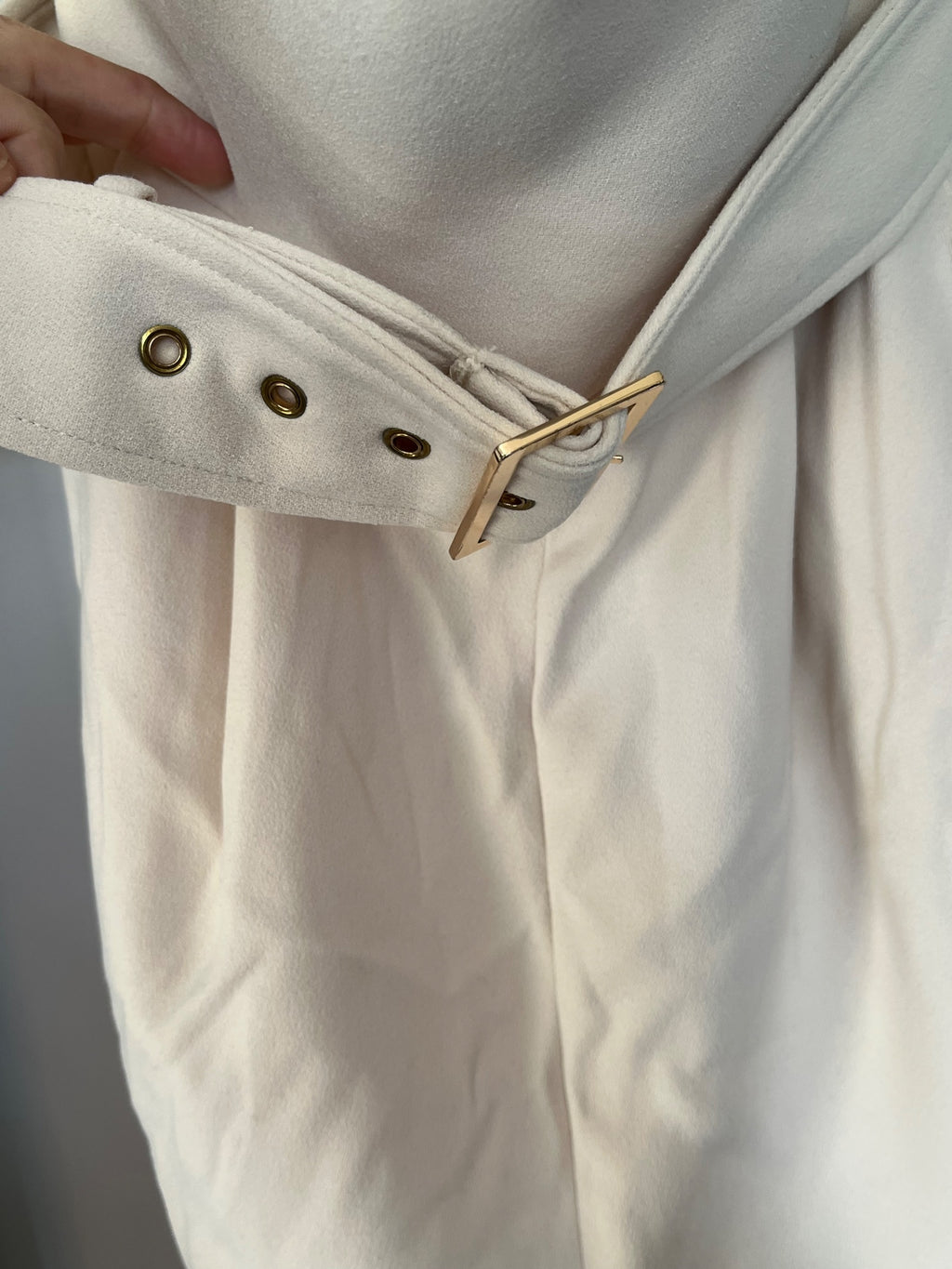 Sheike Beige Strapless Belted Jumpsuit Size 10 - Image 3