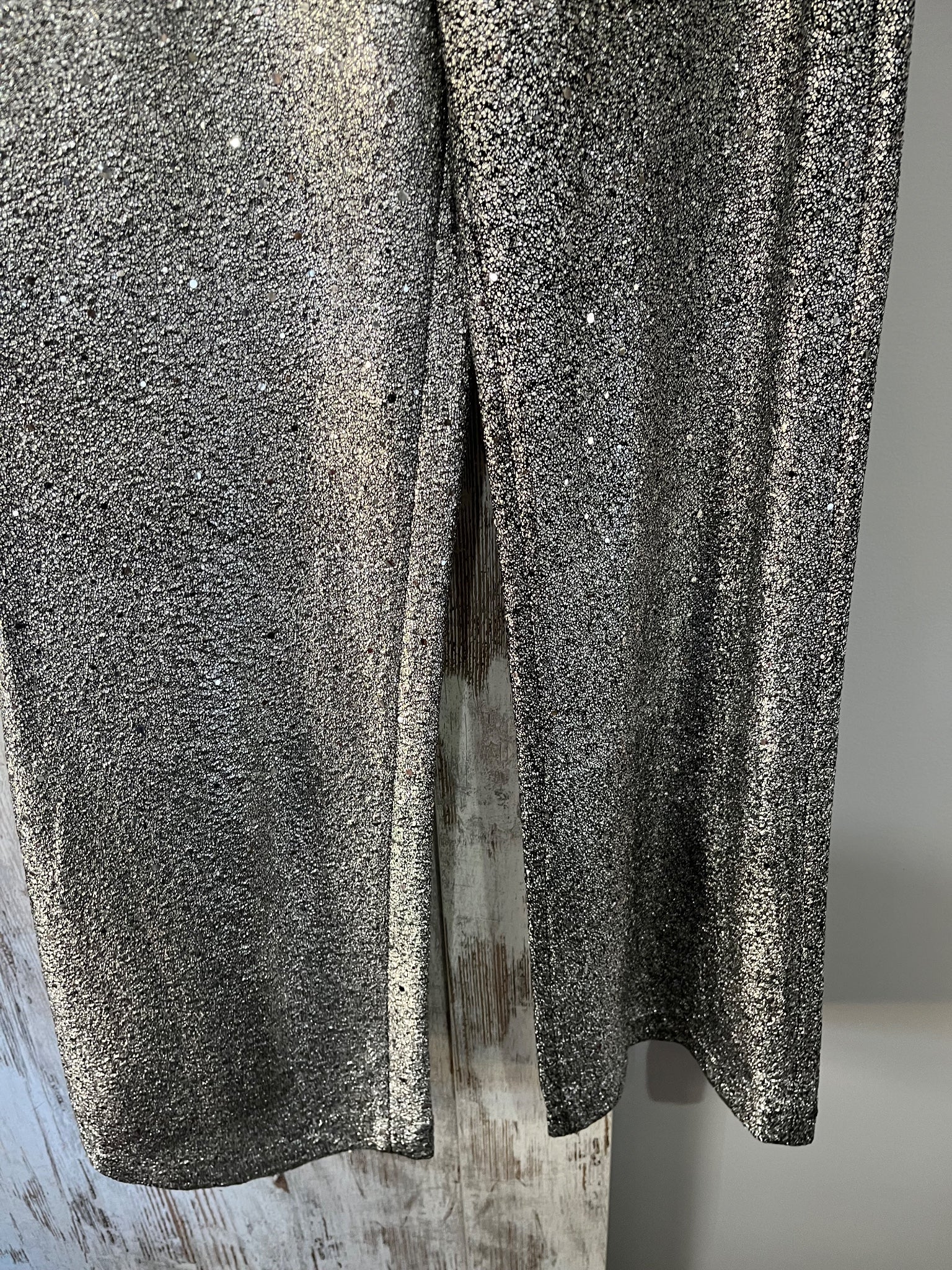 WE ARE THE OTHERS Sonya Trouser Silver Shimmer Wide Leg Pants - Image 3