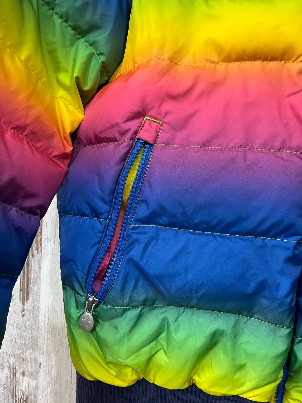 Perfect Moment Rainbow Stripe Puffer Ski Jacket - Image 3