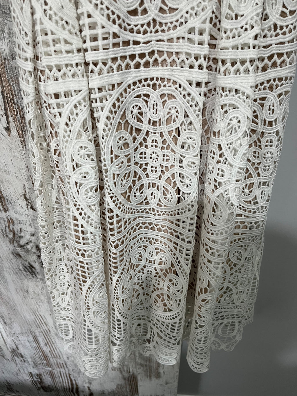 Seed Heritage White Lace Midi Dress Size 12 - Image 3