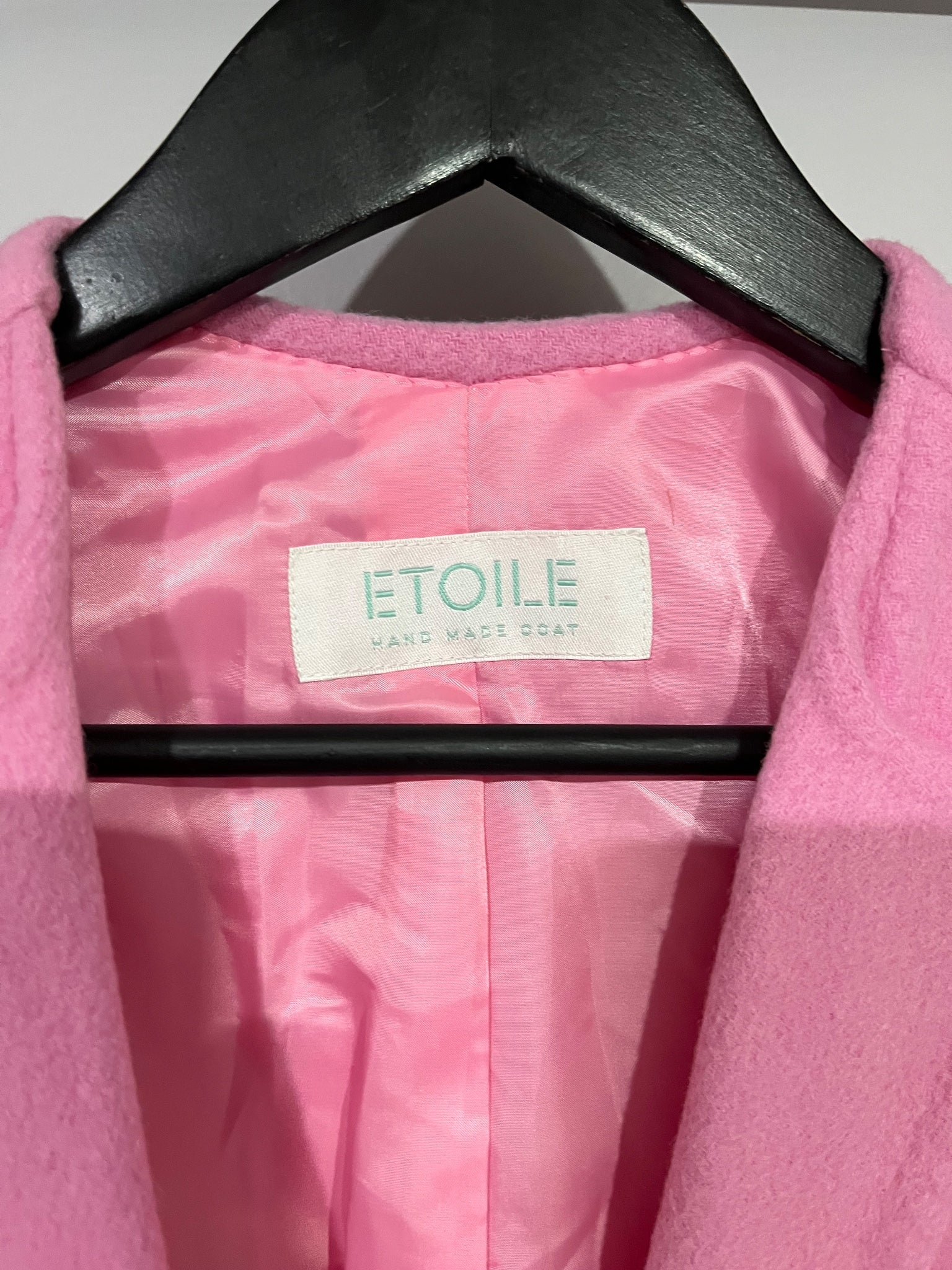 CANDY CRUSH Pink Wool Blend Hand Made Coat - Image 3