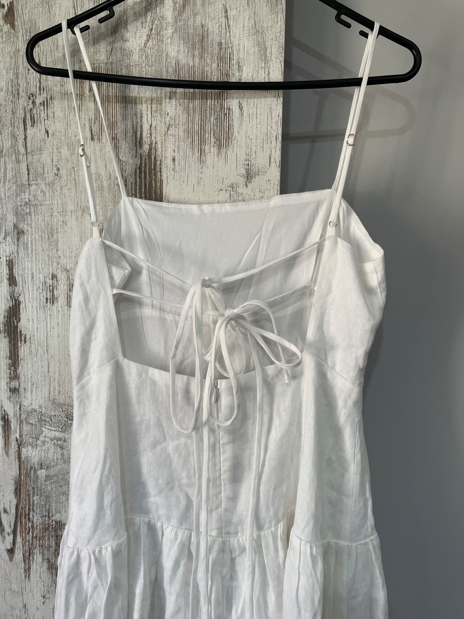 DISSH White Linen Blend Midi Cami Dress 10 - Image 3