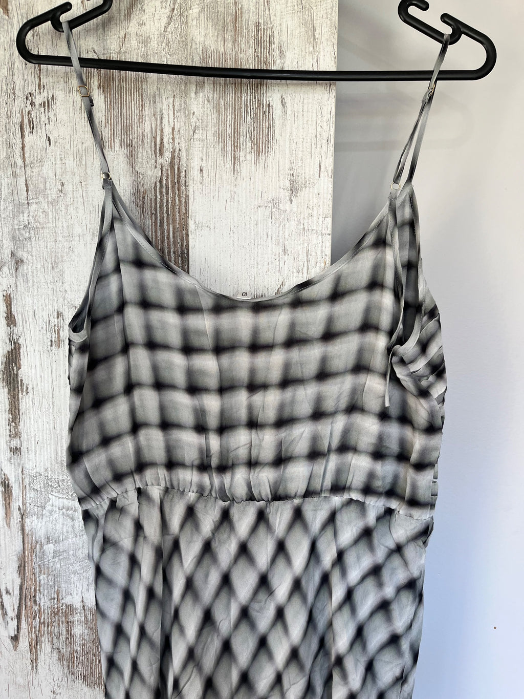 Sample (DISSH) Dress In Black And White Diamond Print - Image 3