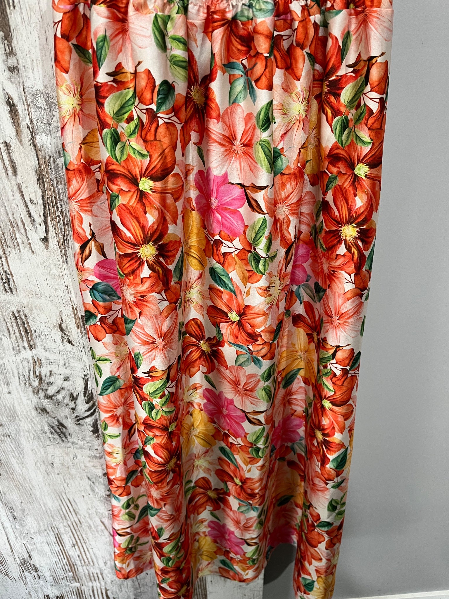 Luisa Ricci Floral Smocked Strapless Maxi Dress XL - Image 3