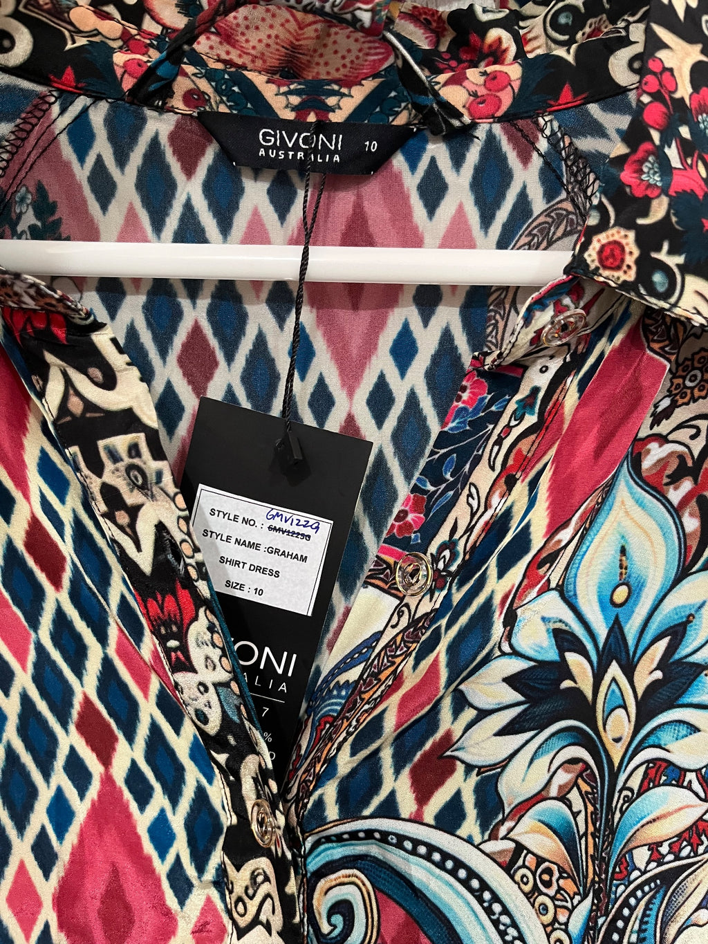 GIVONI Graham Shirt Dress Size 10 - Image 3