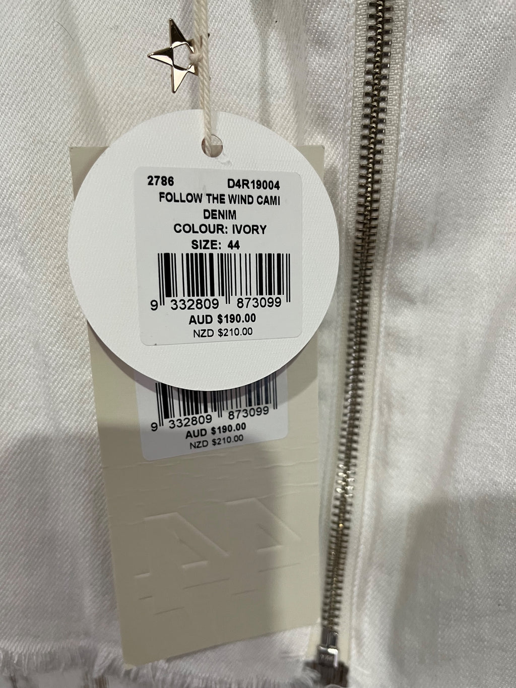Sass & Bide Follow The Wind Ivory Denim Cami Top - Image 3