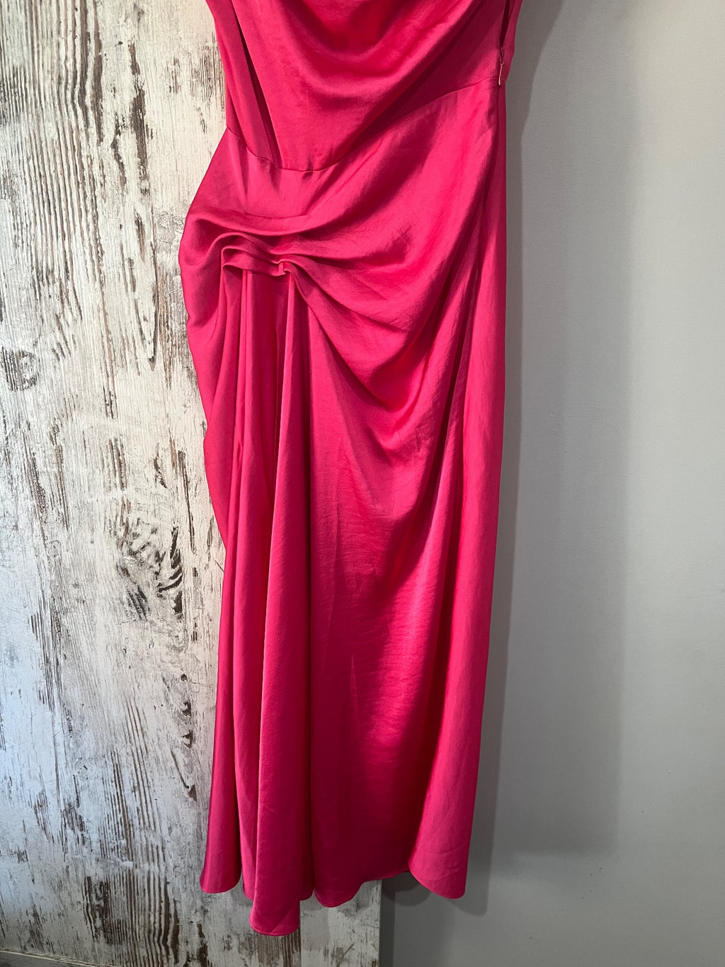 SAVEL Pink Cowl Neck Sleeveless Midi Dress Size 10 - Image 3