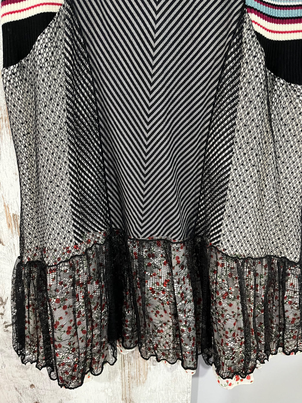 Vintage Pianura Studio Patchwork Mesh Dress - Image 3