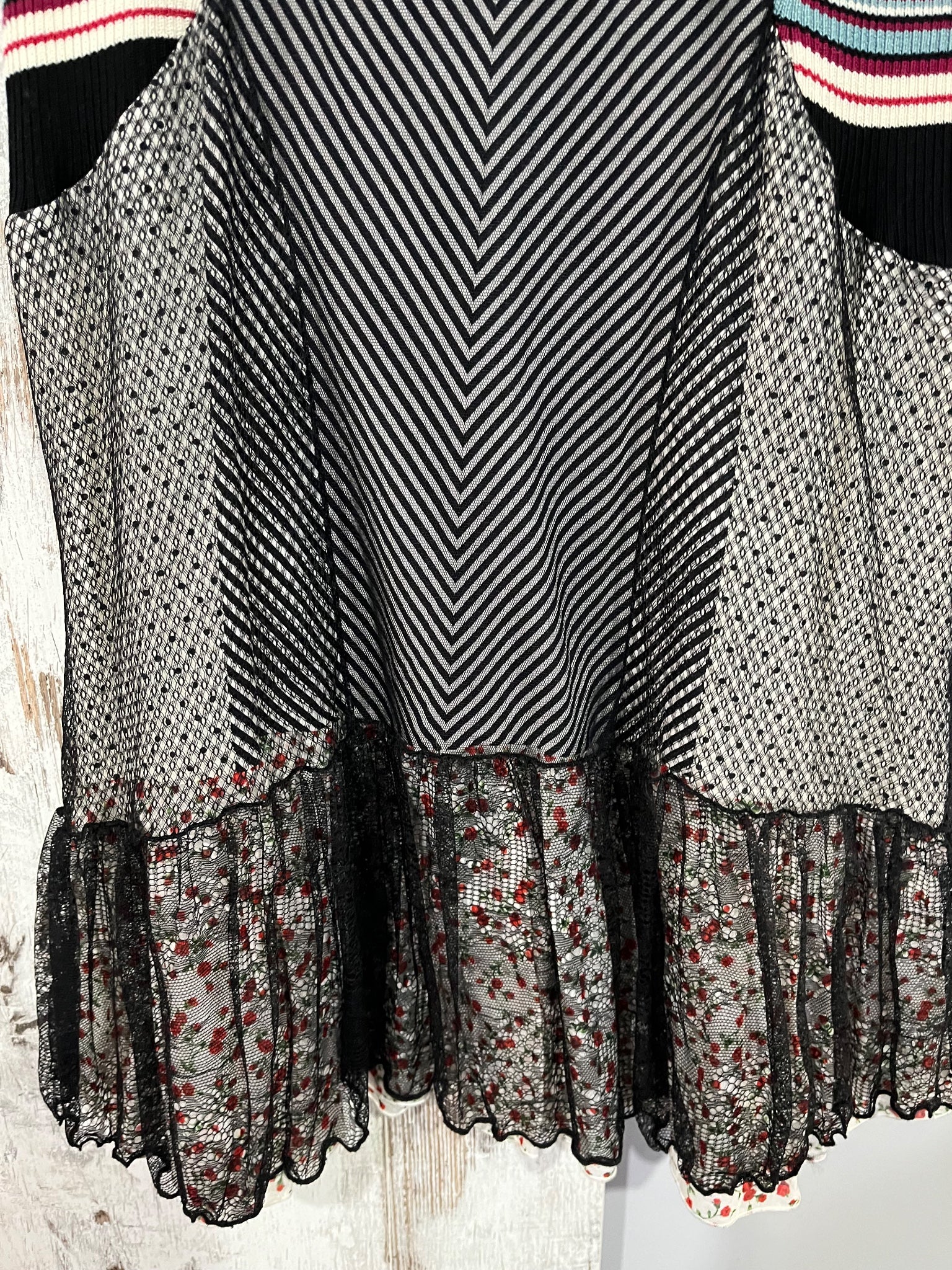 Vintage Pianura Studio Patchwork Mesh Dress - Image 3