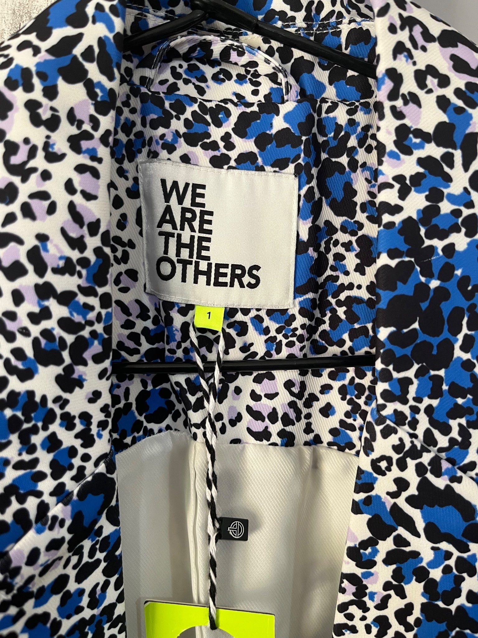 We Are The Others Jules Longline Blazer Snow Leopard Print Size XS - Image 3