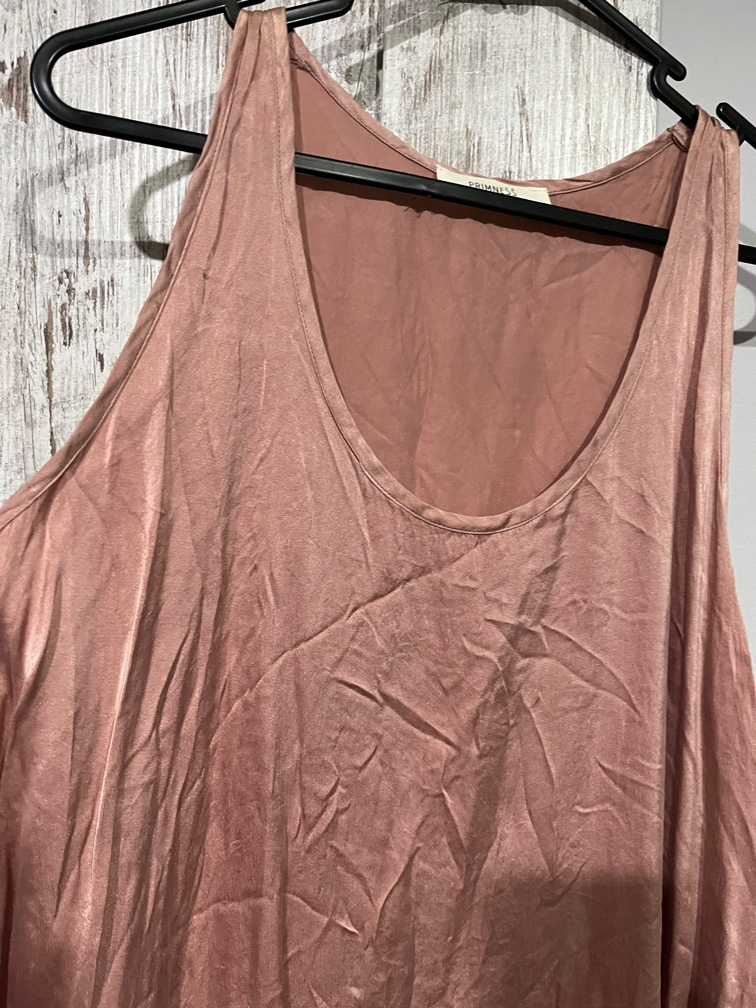 Primness 100% Silk Dusty Rose Tank Top - Image 3