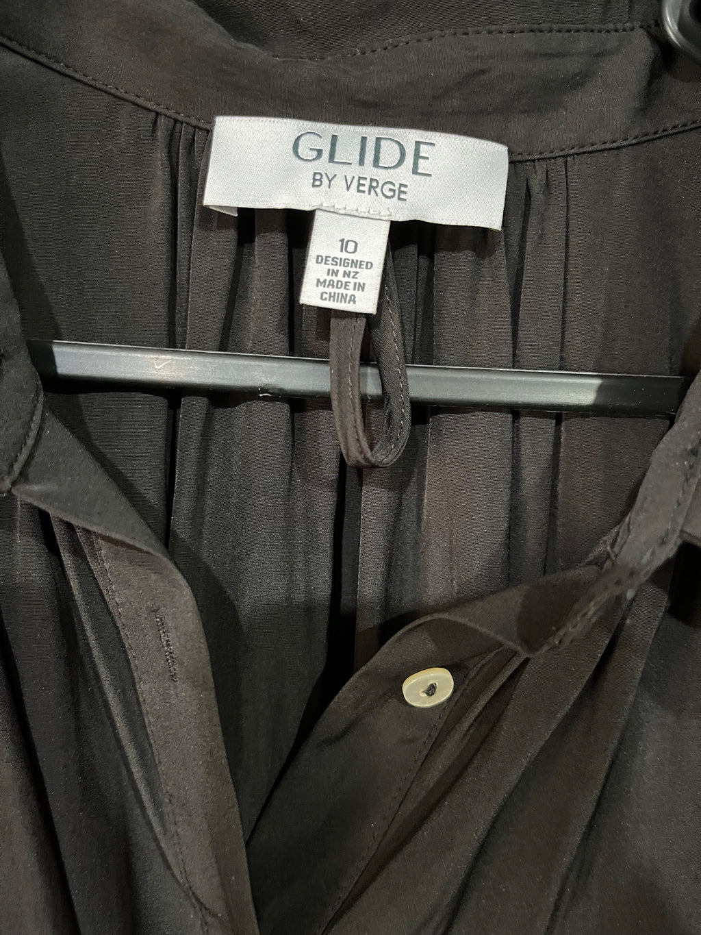 Glide By Verge Black Long Sleeve Button-Down Midi Shirt Dress RRP $330 - Image 3