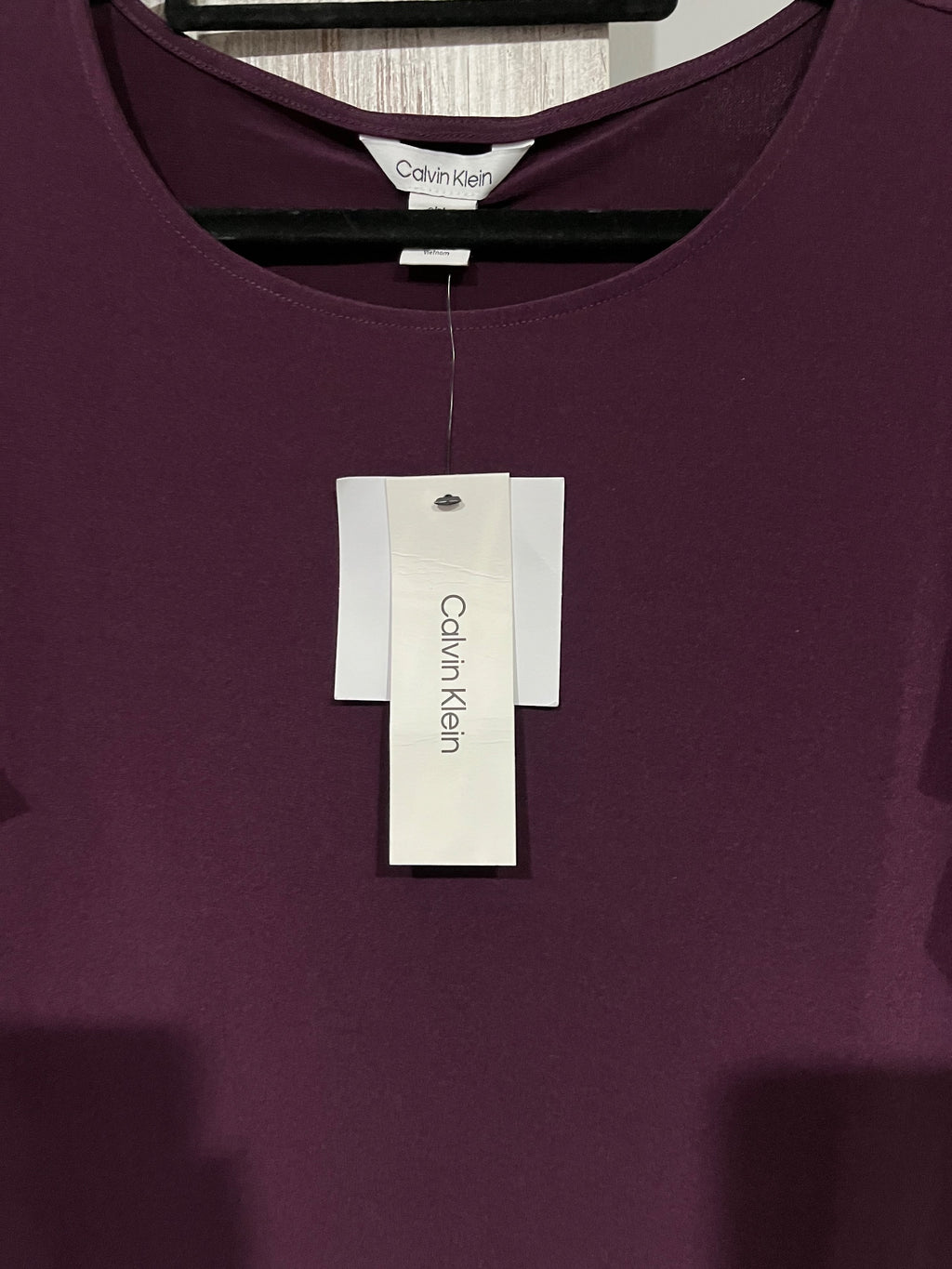Calvin Klein Women's Purple Flutter Sleeve Blouse - Image 3