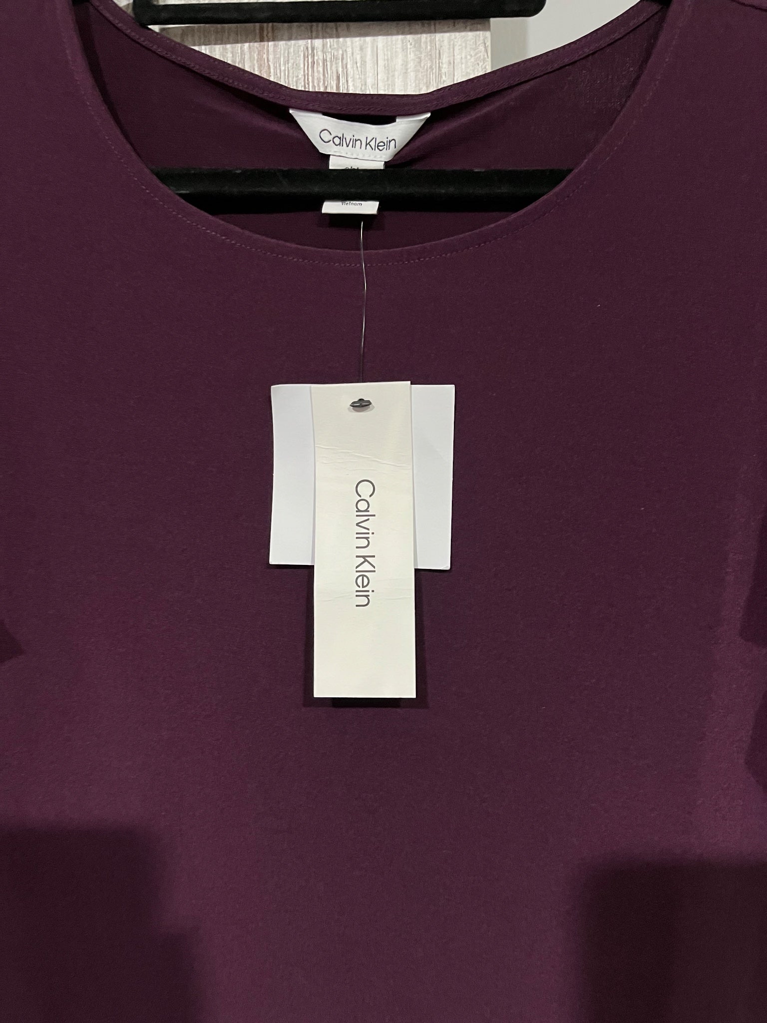 Calvin Klein Women's Purple Flutter Sleeve Blouse - Image 3