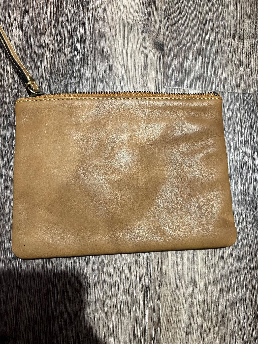 Mimco Tan Leather Wristlet Pouch - Image 3
