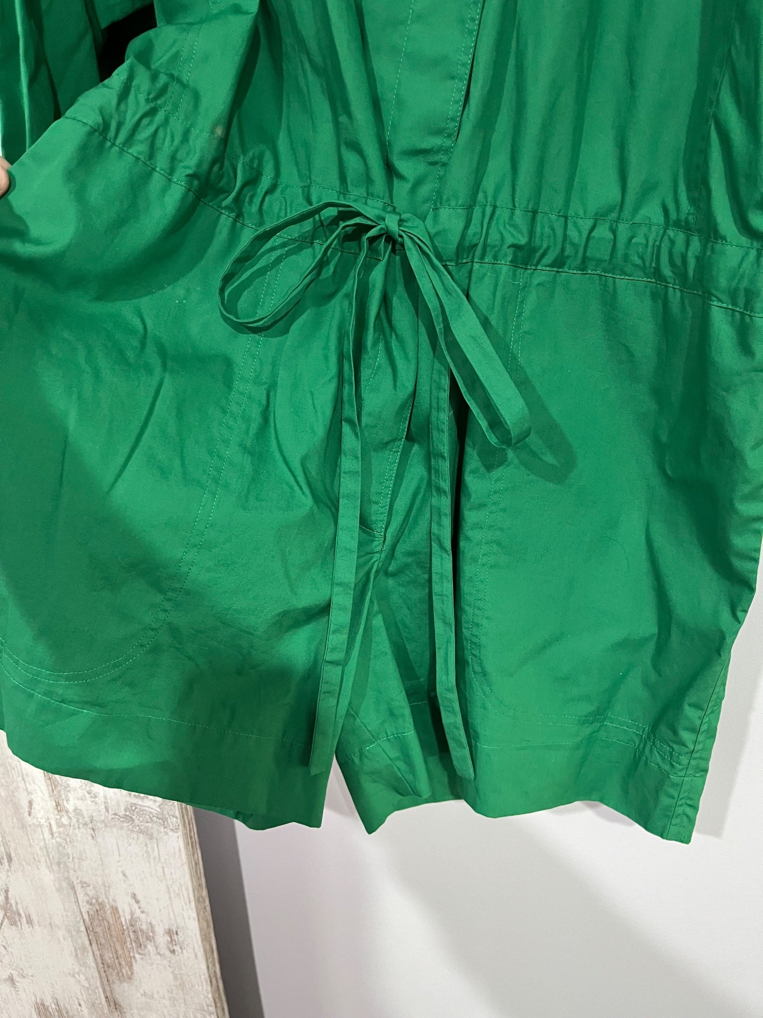 Aknvas Ketevan Green Cotton Utility Romper - Image 3
