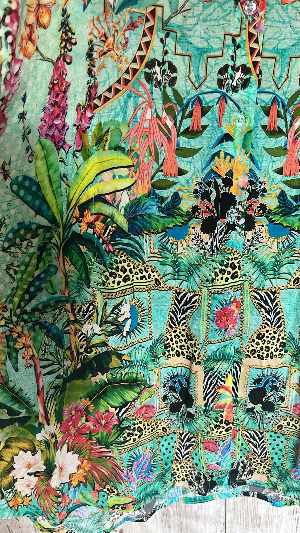 Hammock & Vine Taliti Print Button Down Shirt Size 10 - Image 3
