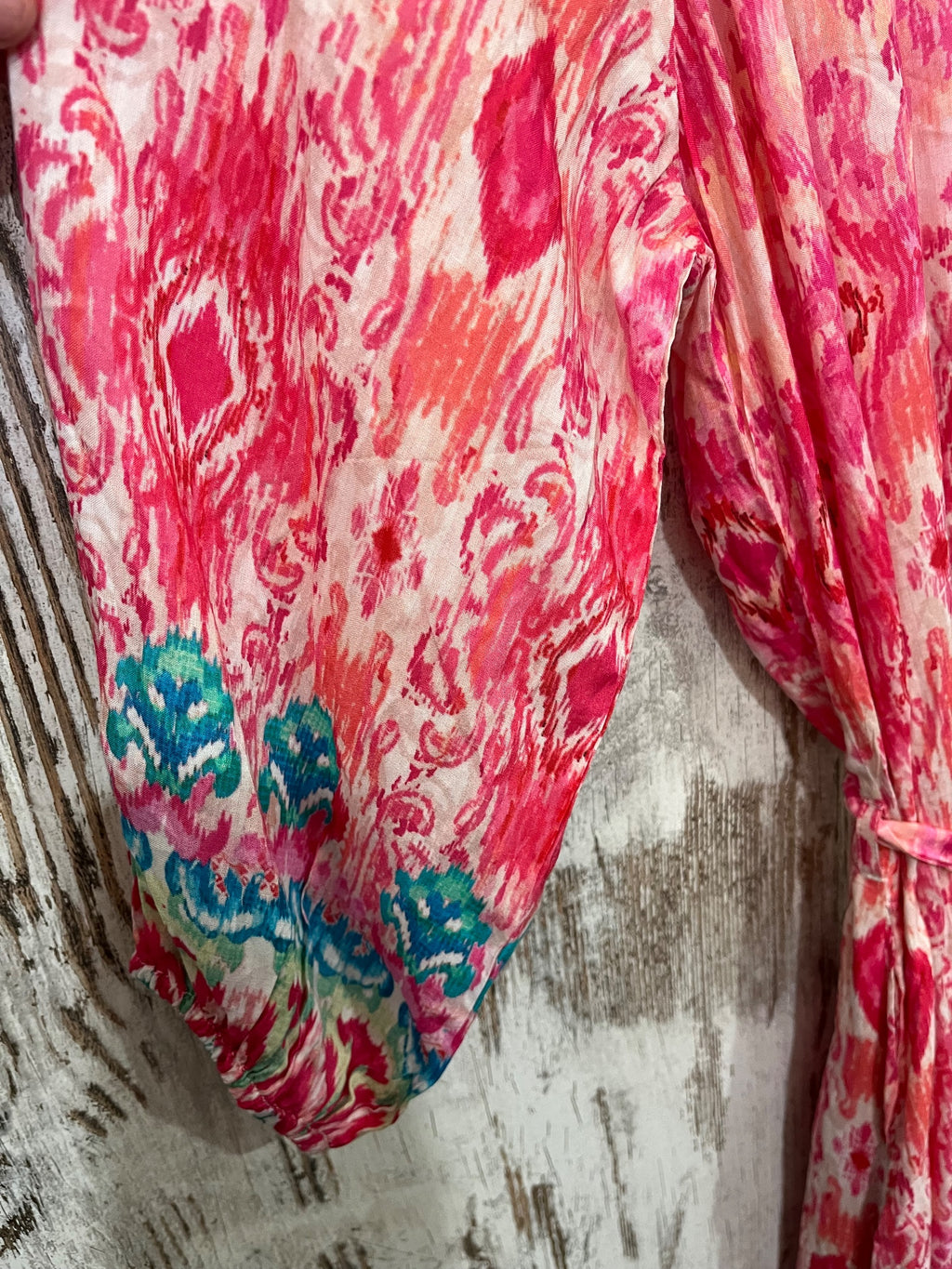 Hammock & Vine Pink Multi-Colored Printed Button-Down Tunic Dress - Image 3