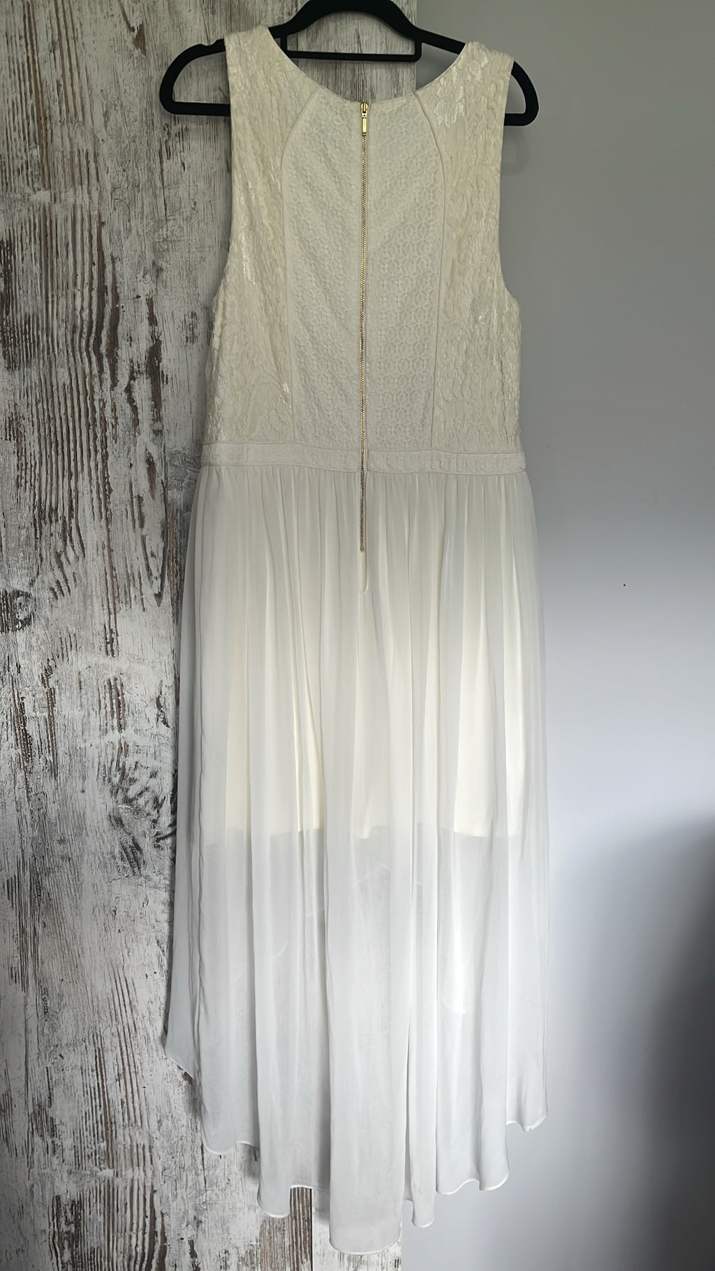Forever New White Lace High-Low Sleeveless Dress Size 14 - Image 3