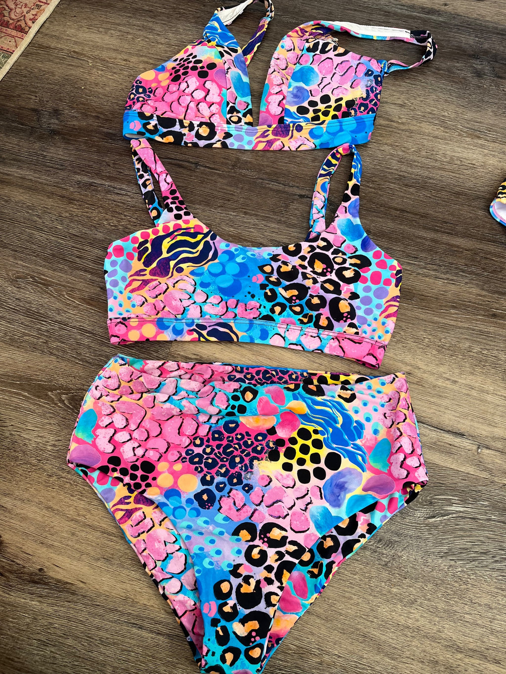 x Kasey Rainbow Neon Animal Print Bikini Set - Image 3