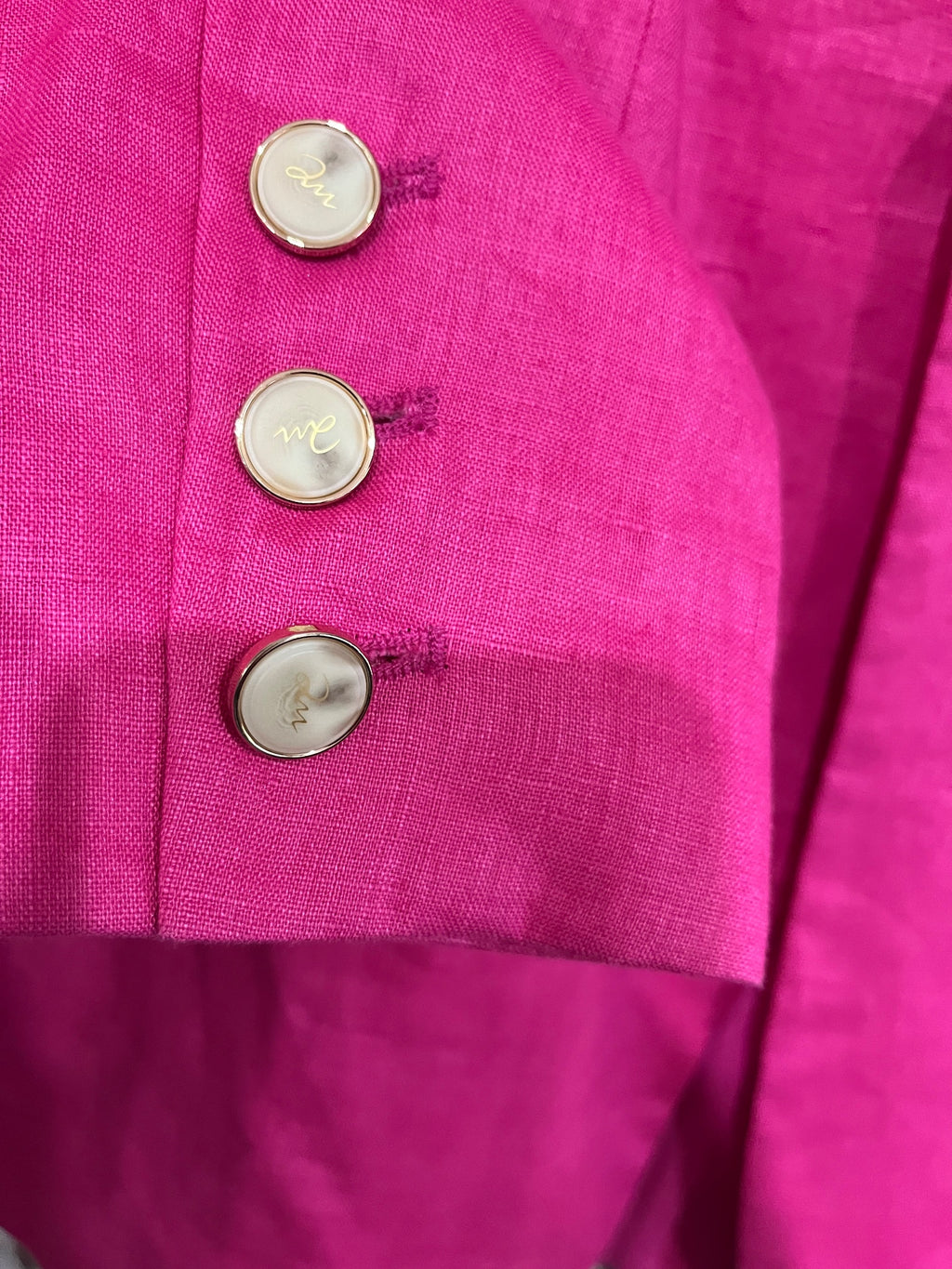 We Are The Others Hot Pink Linen Blend Blazer - Image 3