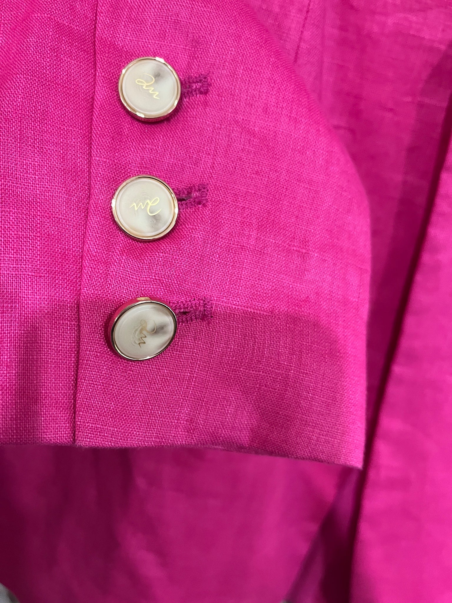 We Are The Others Hot Pink Linen Blend Blazer - Image 3