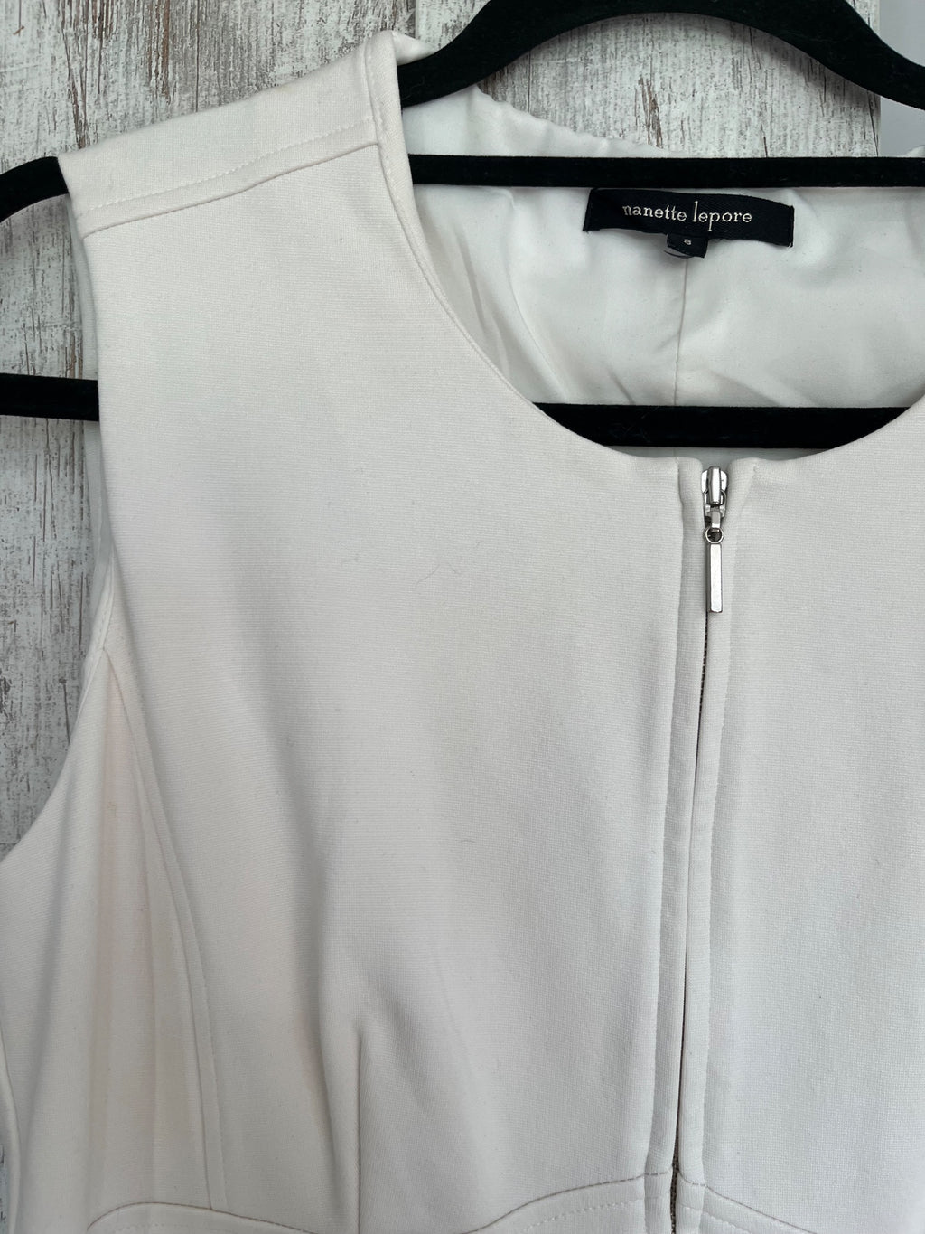 Nanette Lepore Cream Sleeveless Zip-Front A-Line Dress $600 - Image 3
