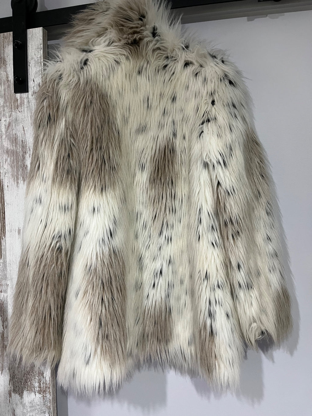 Vintage Feraud Faux Fur Spotted Coat - Image 3