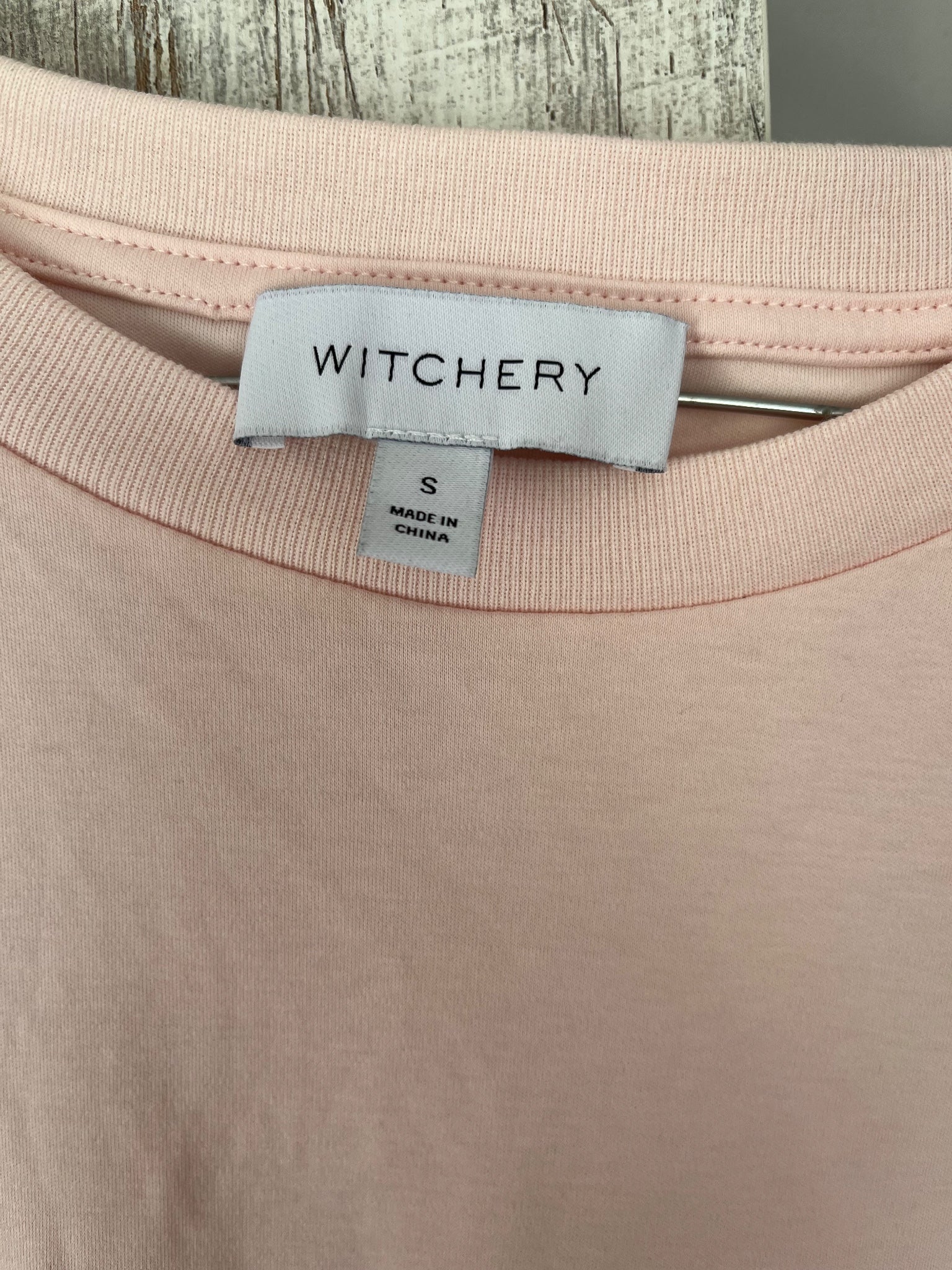Witchery Pink Flutter Sleeve Lace Trim T-Shirt - Image 3