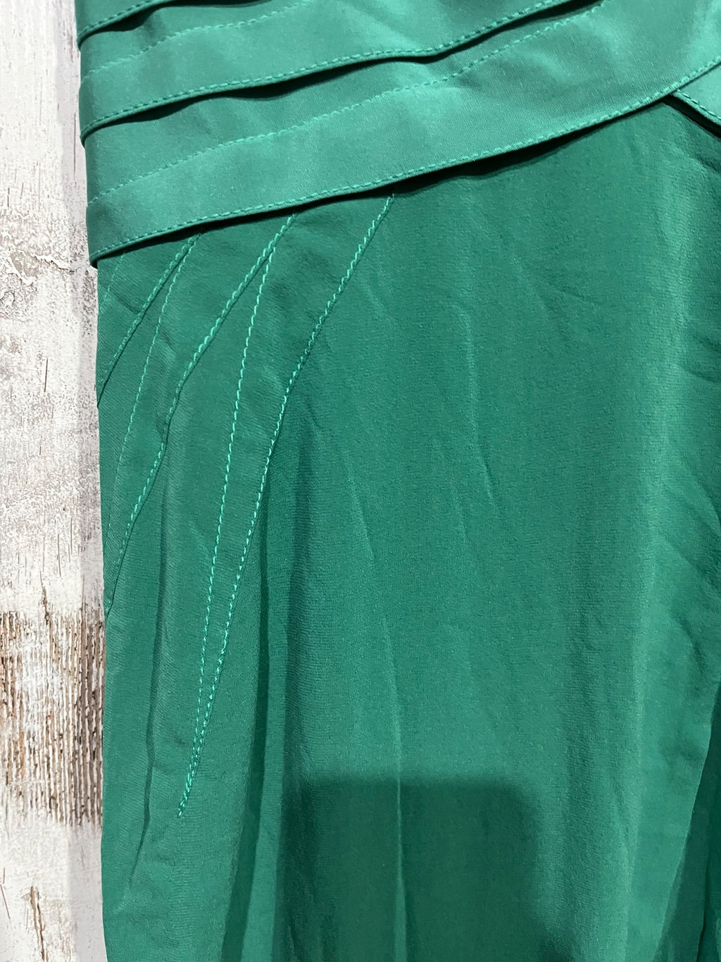 Zac Posen Green V-Neck Silk Gown Size us4/au8 - Image 3