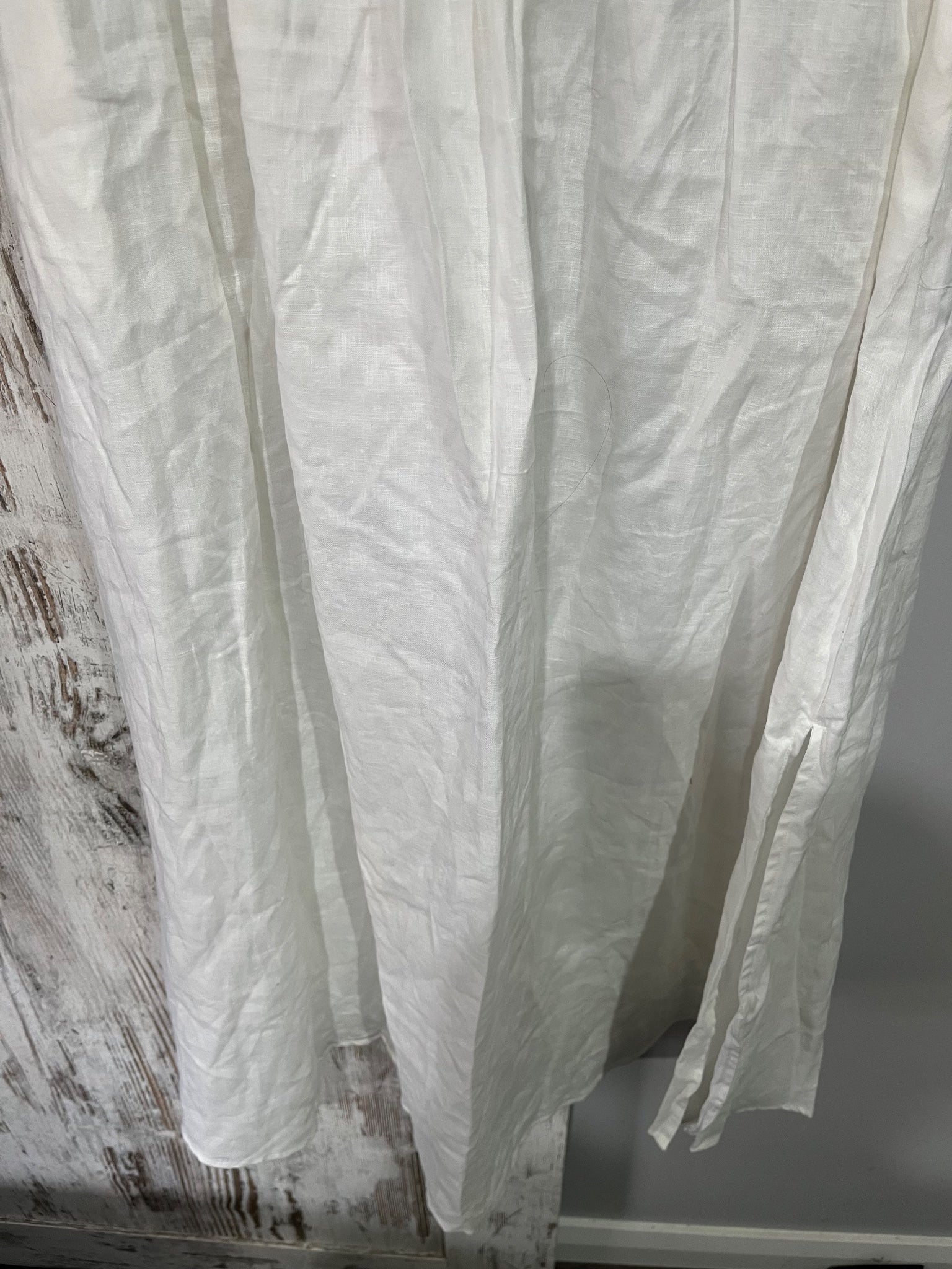 White Strapless Linen Midi Dress Size 14 RRP $169 - Image 3