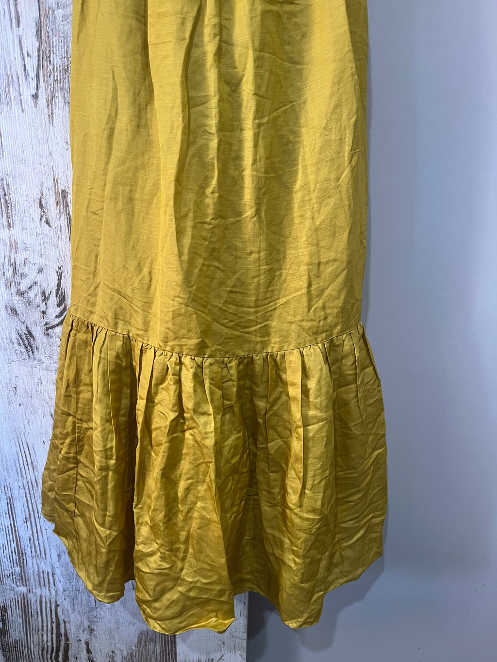 Rooh Collective Mustard Yellow Ruffle Maxi Dress Size S rrp $499 - Image 3