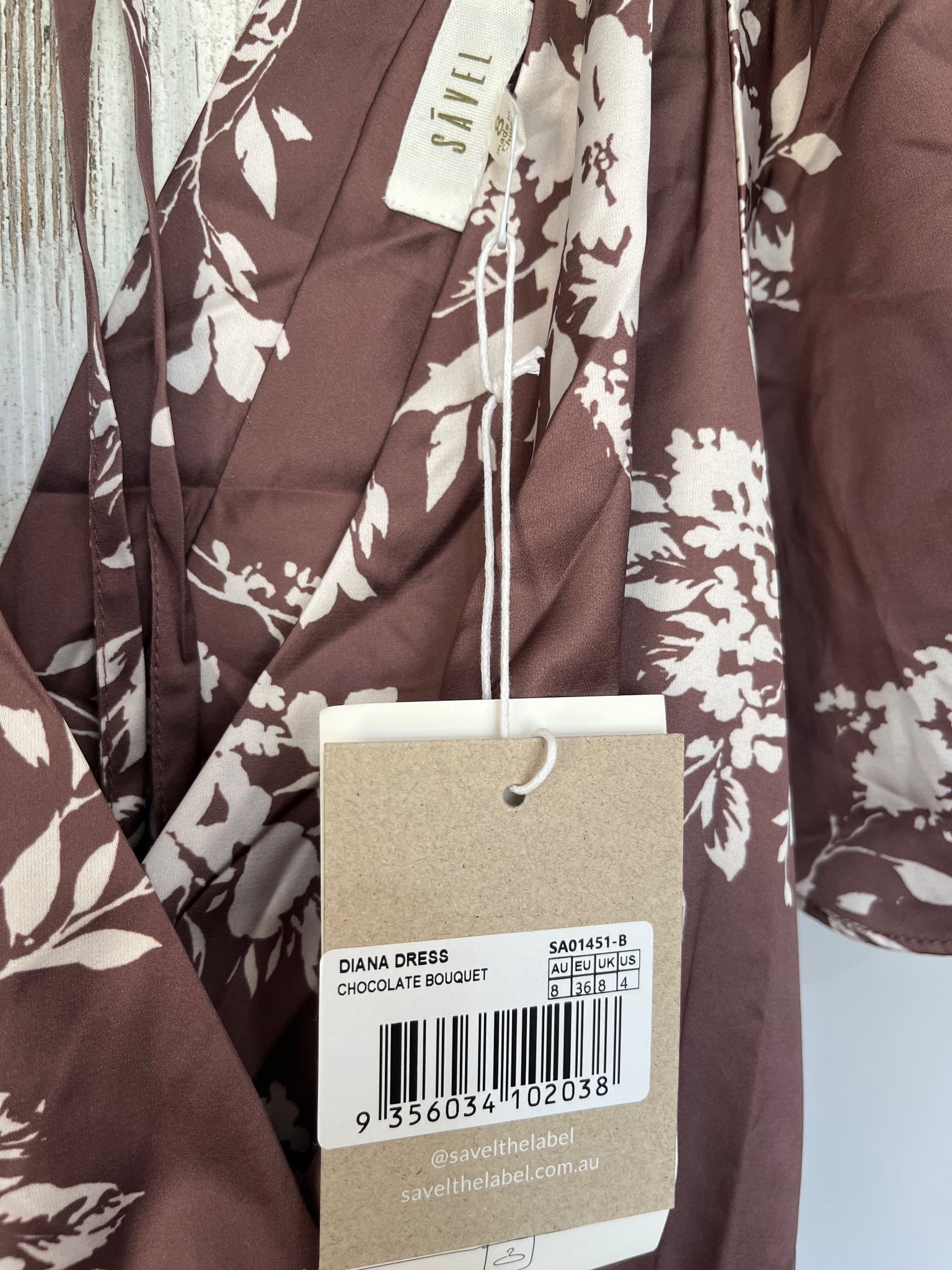 SÄVEL Diana Floral Midi Dress Chocolate Bouquet RRP $249.95 - Image 3