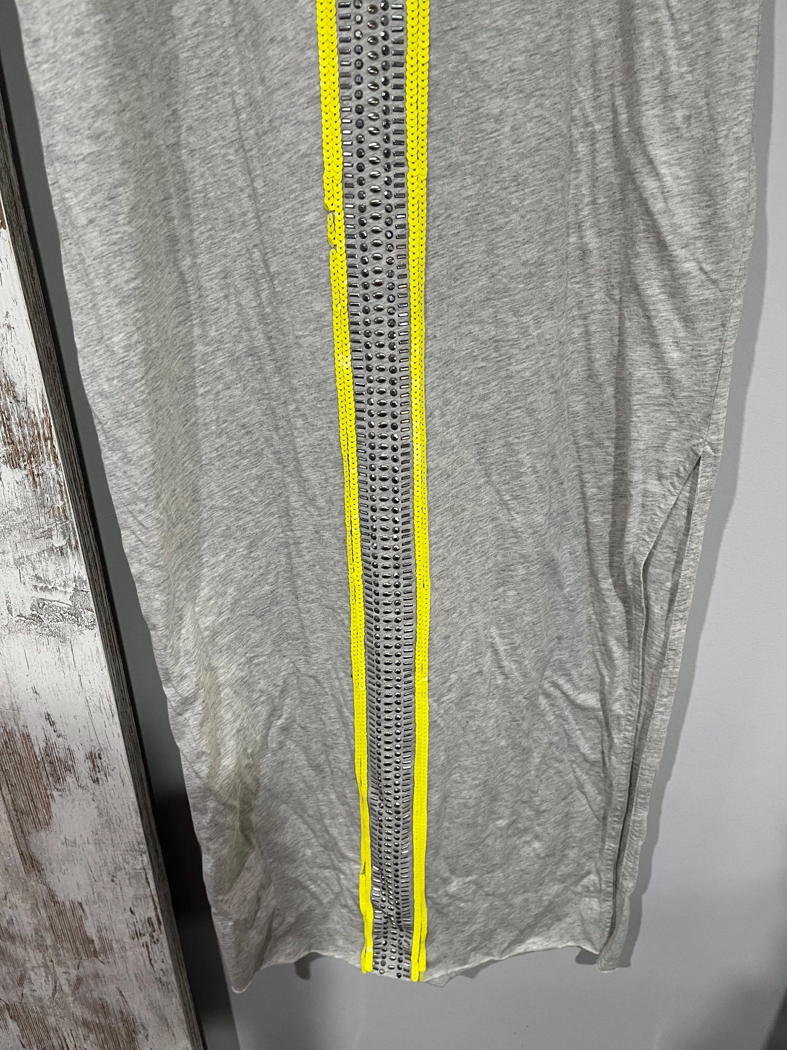 Sass & Bide All In Destiny Sequin Embellished Tee Dress Grey Size M - Image 3