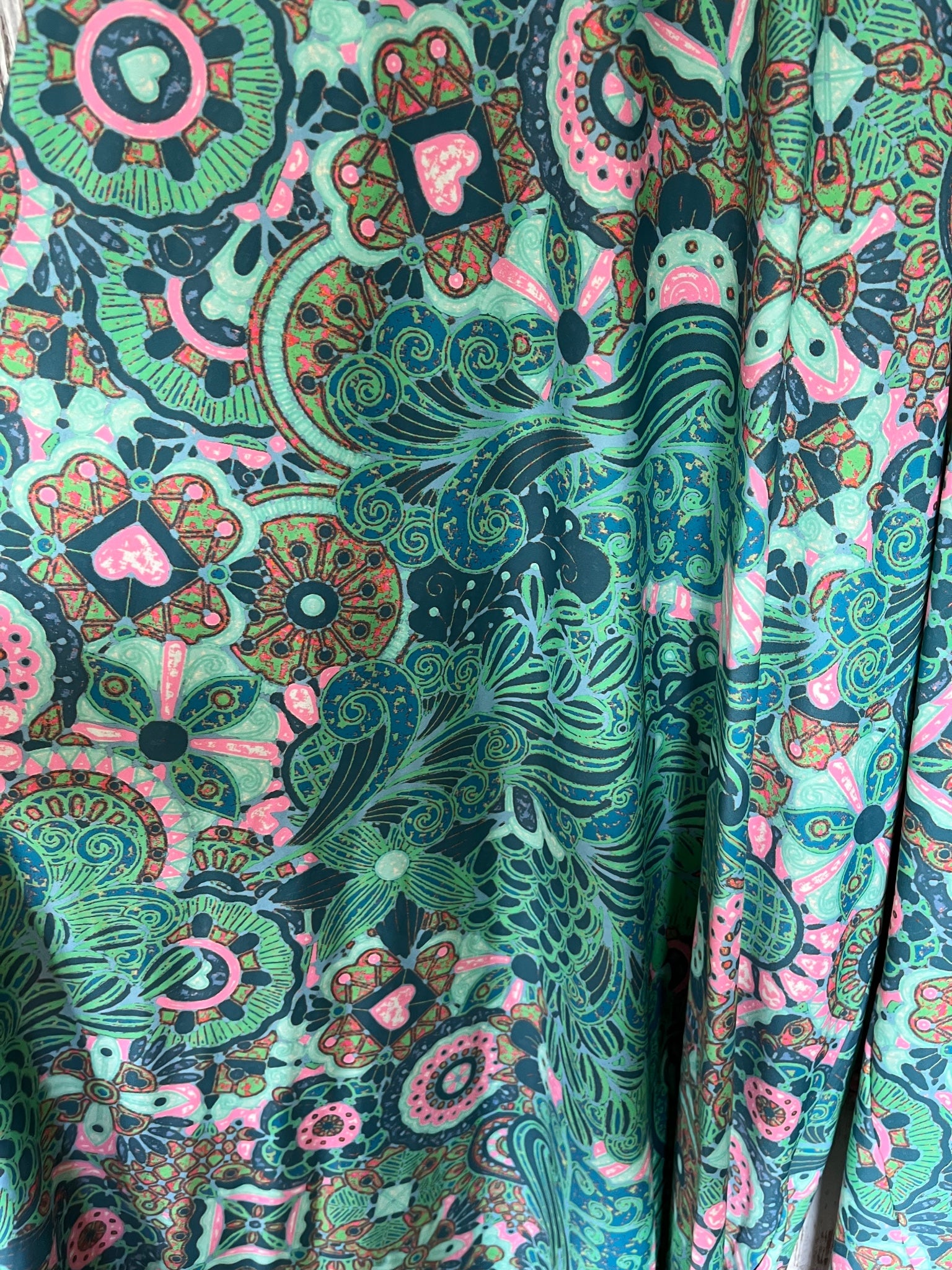 Exotica Women's Abstract Print High-Rise Palazzo Pants Size L - Image 3