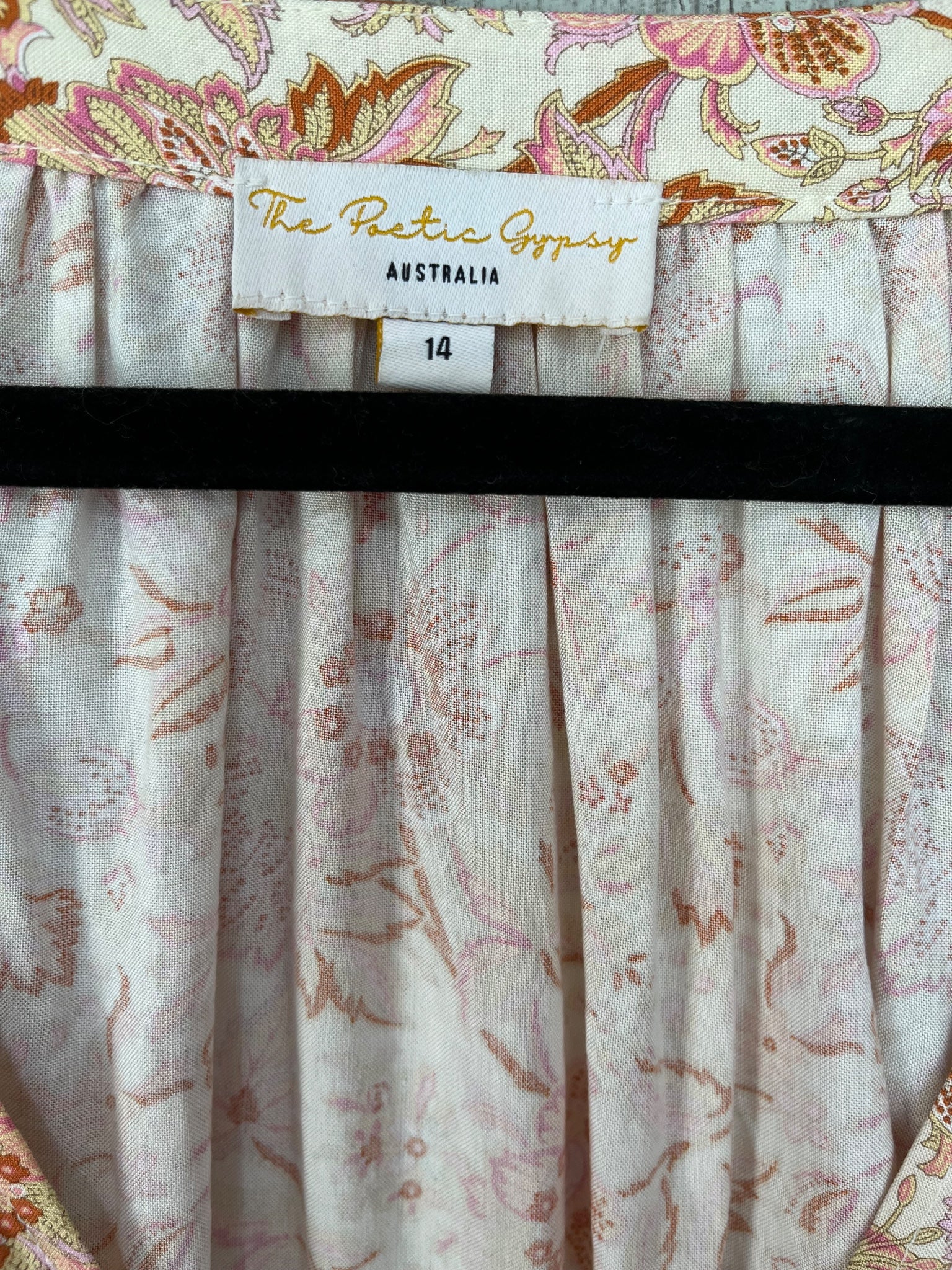 The Poetic Gypsy Floral Button Up Blouse Size 14 - Image 3