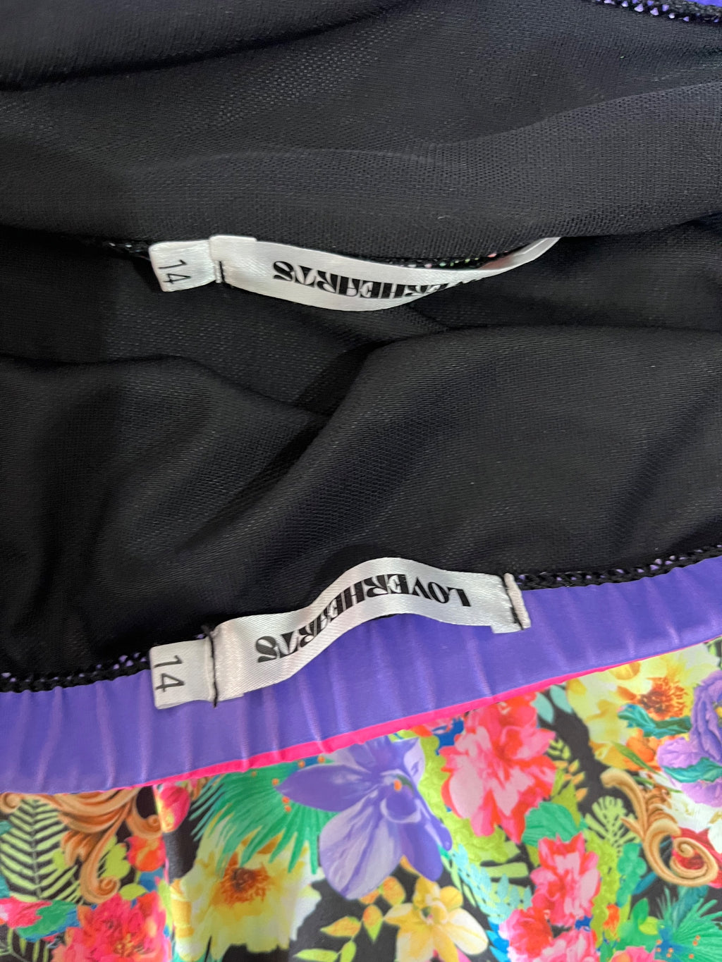 LOVERHEARTS Floral High-Waisted Bikini Set Size 14 - Image 3