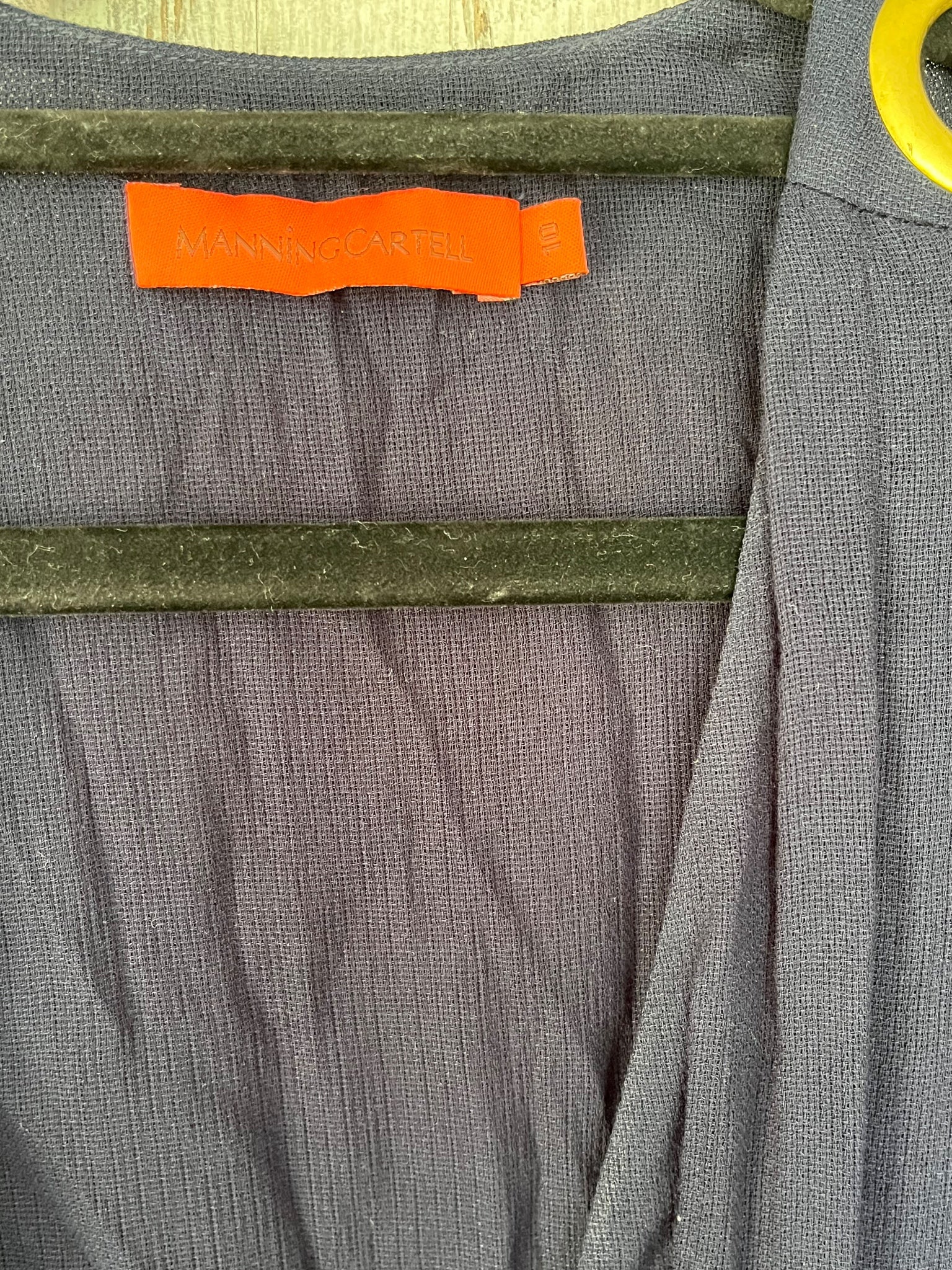 Manning Cartell Navy Blue Grommet Detail Kaftan Dress Size 10 - Image 3