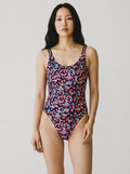 Infamous Swim Neon Leopard Print One-Piece Swimsuit XL