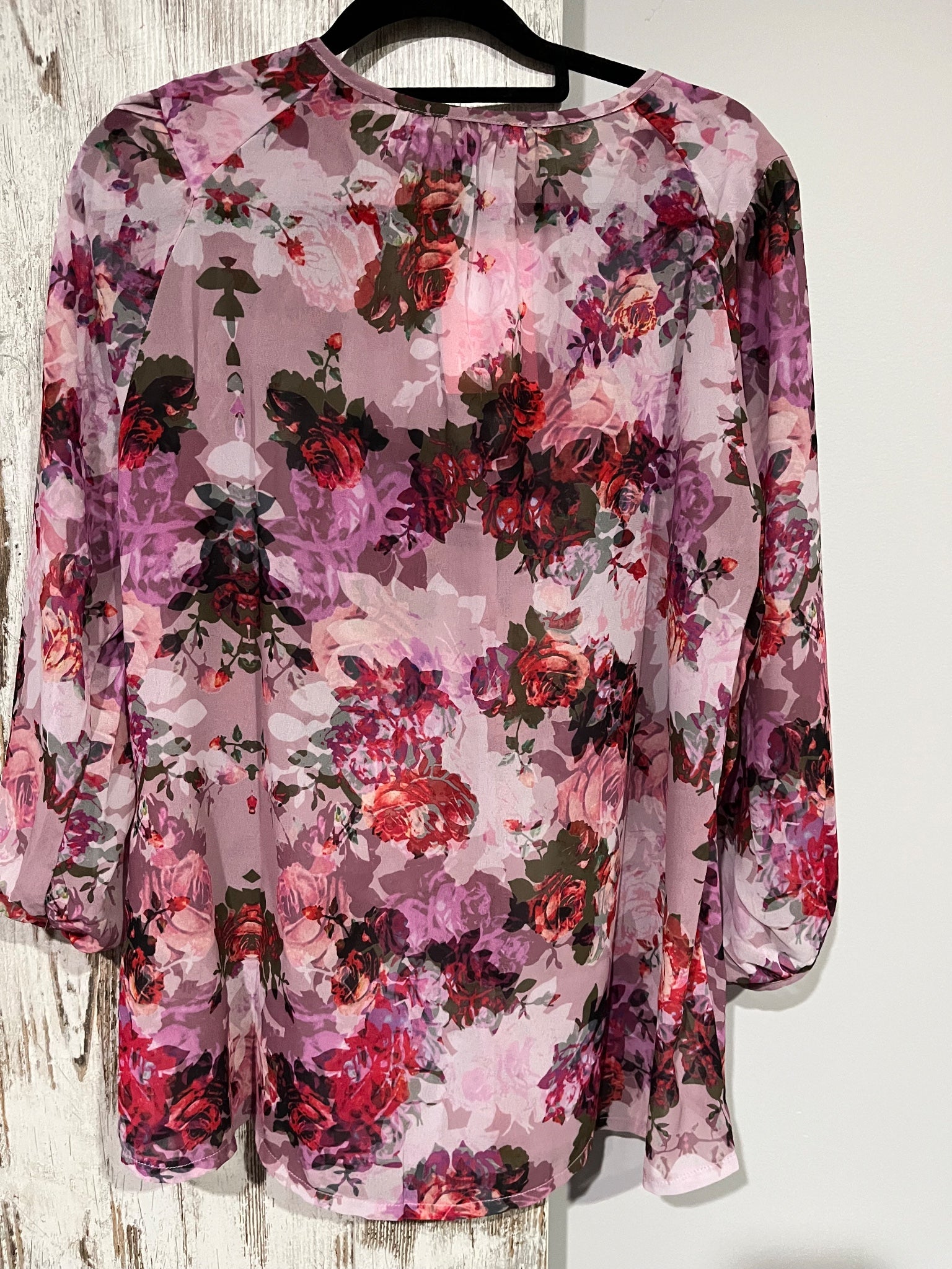 Postie Floral Print Sheer Blouse Size 6 - Image 4