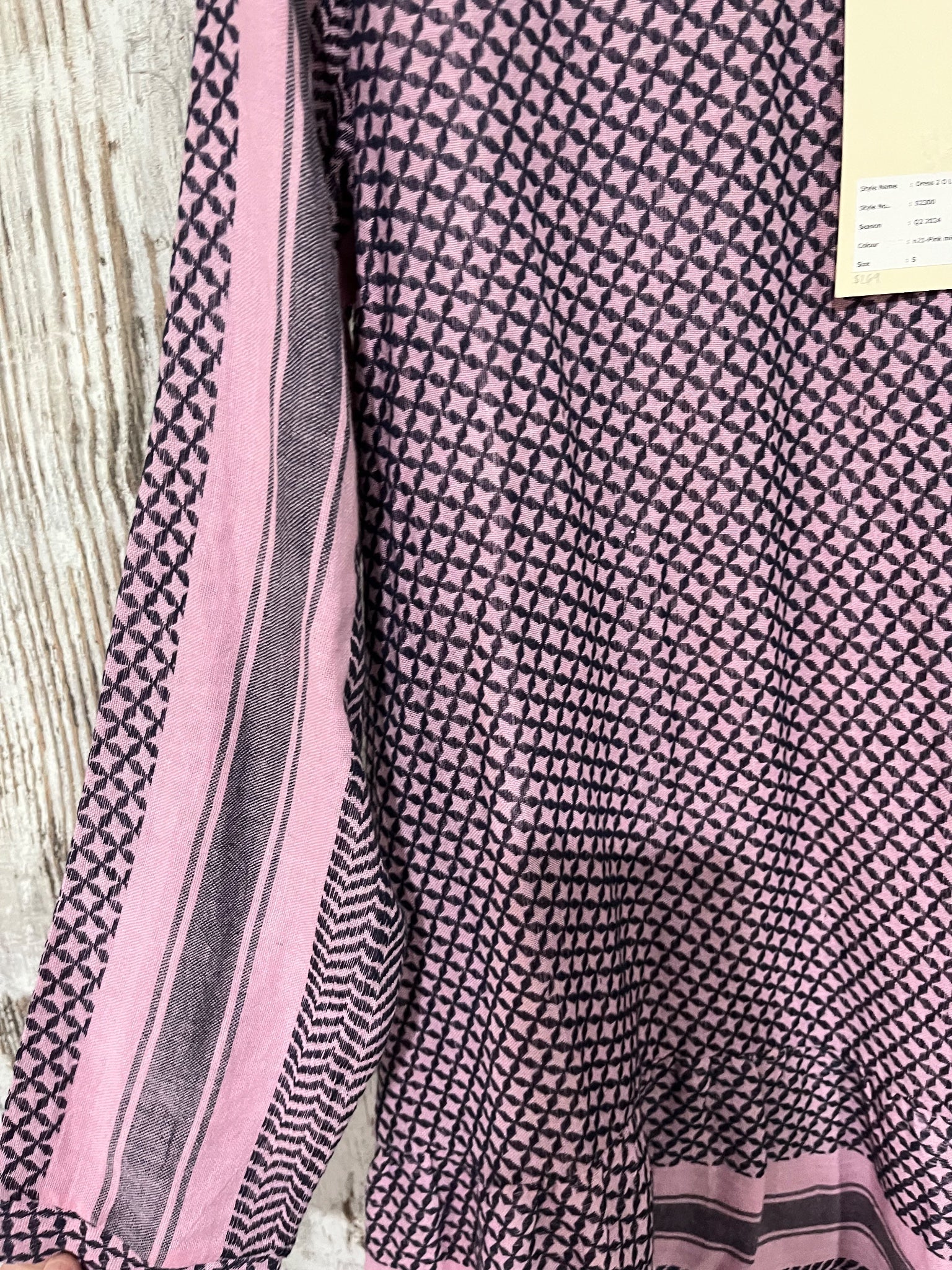 Summery Copenhagen Pink And Patriot Blue Geometric Drop Hem Dress RRP$269 - Image 4