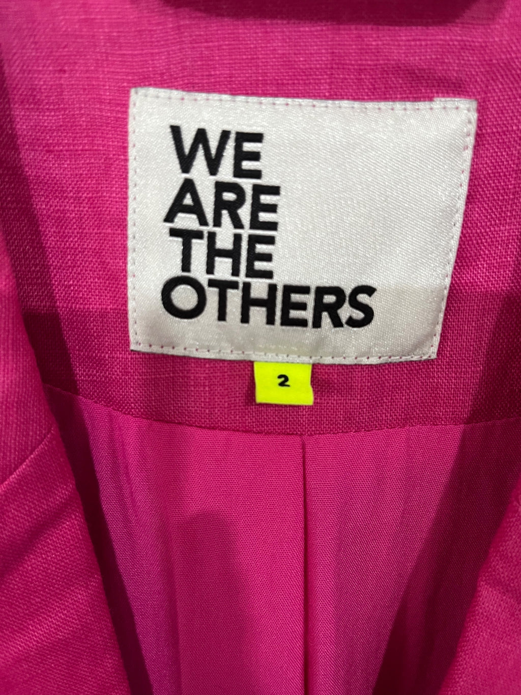 We Are The Others Hot Pink Linen Blend Blazer - Image 4