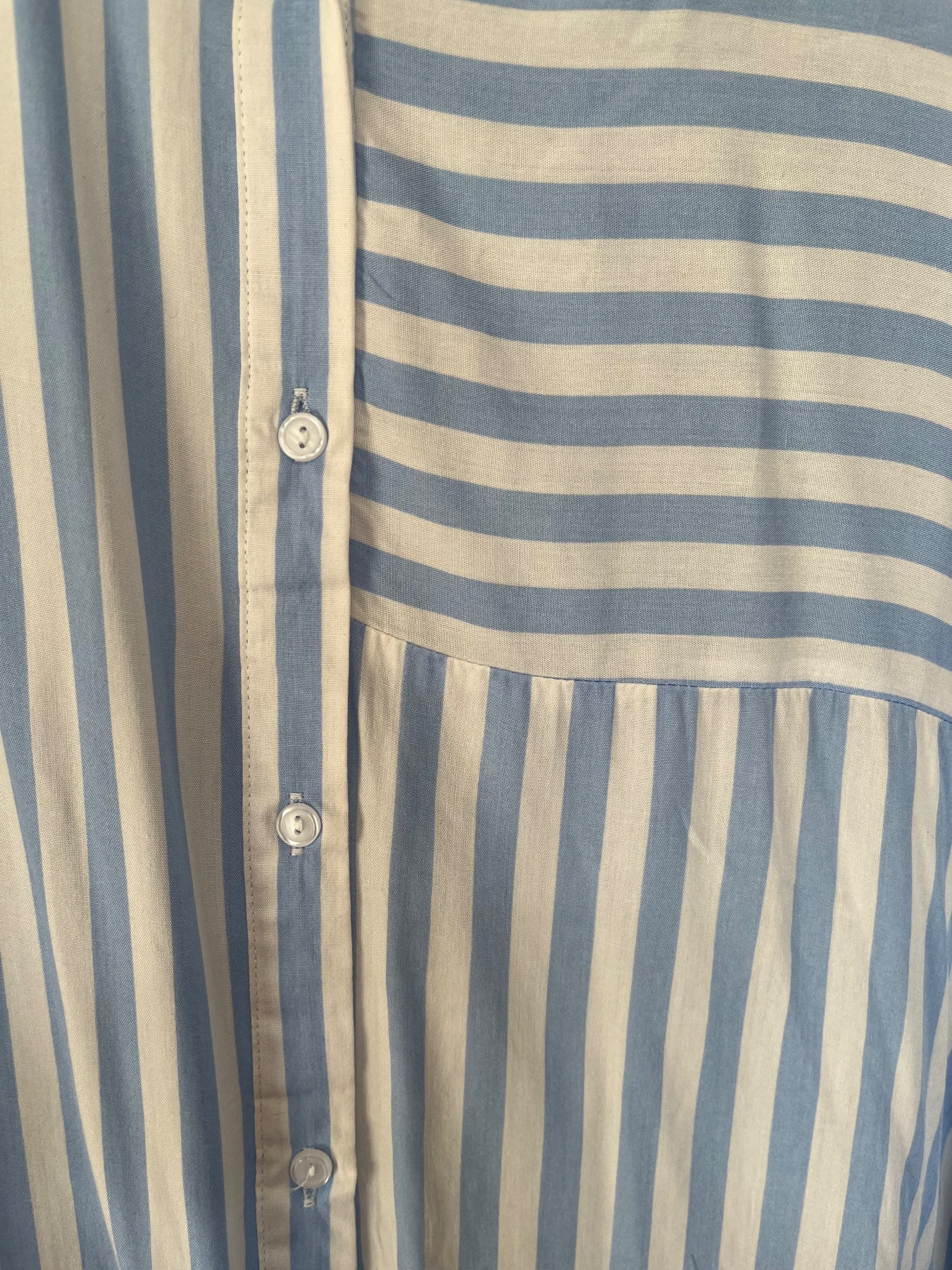 Willow & Tree Blue and White Striped Oversized Button-Down Shirt Size 14 - Image 4