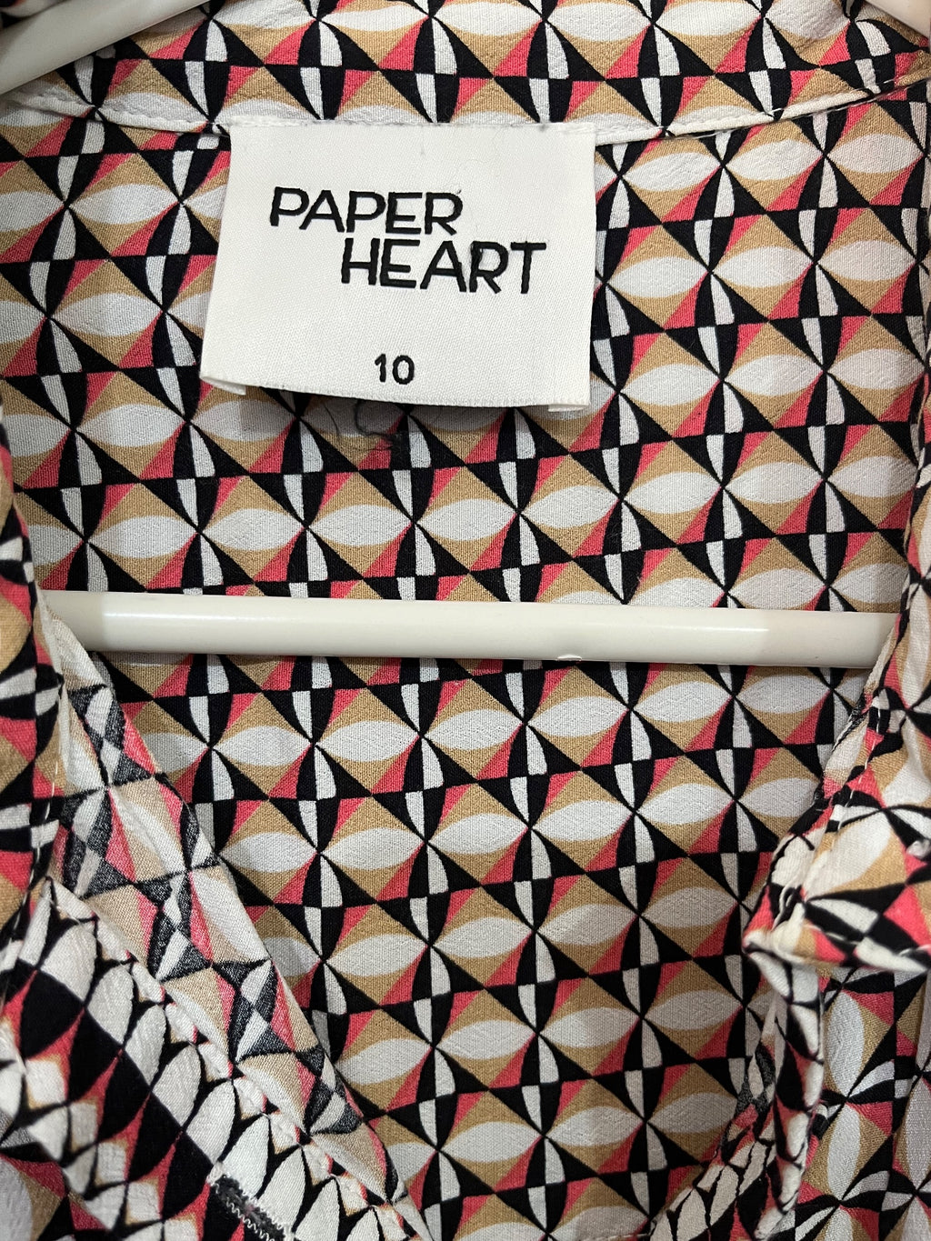Paper Heart Geometric Print Matching Shirt and Pants Set Size 10 - Image 5