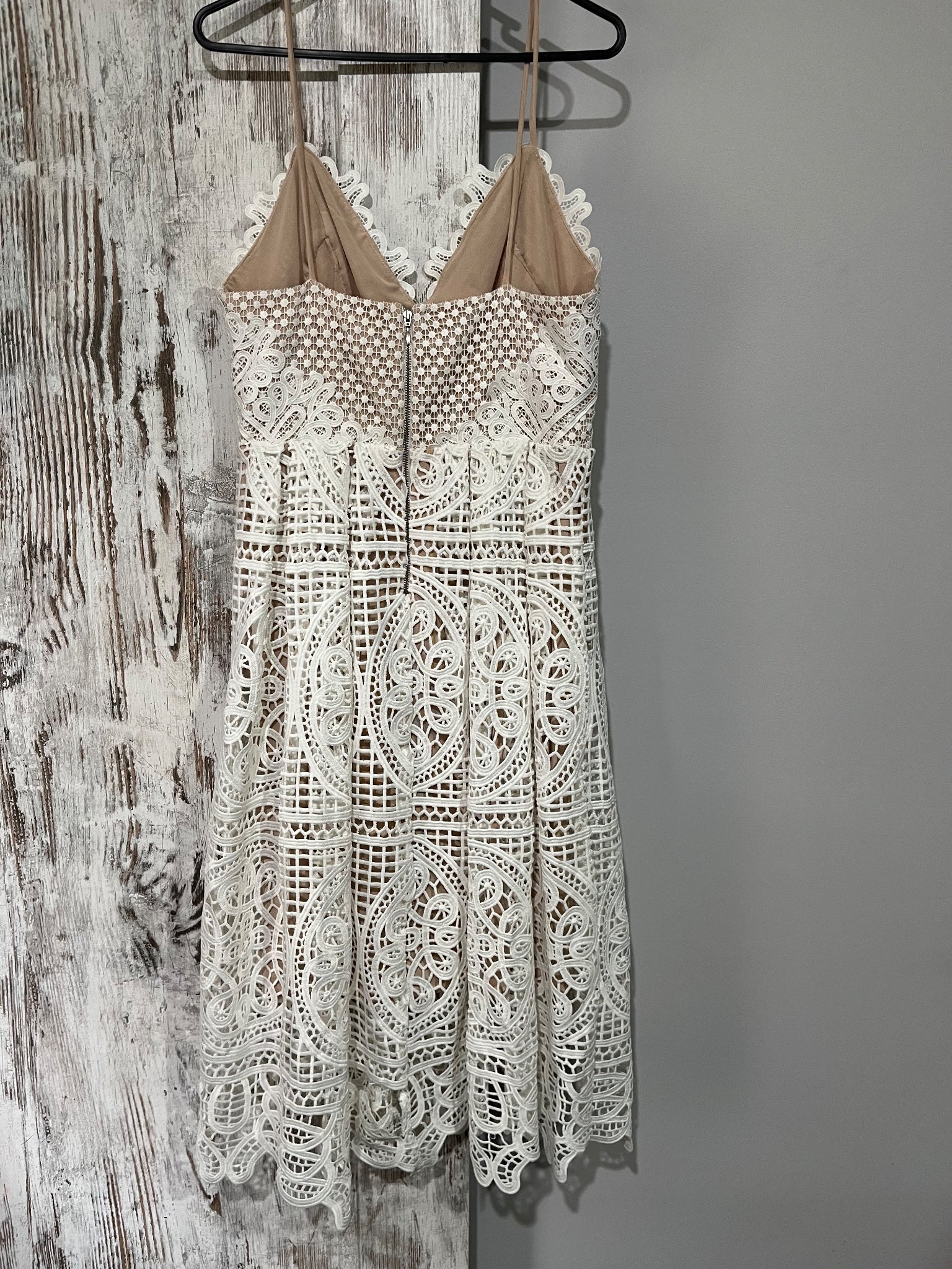 Seed Heritage White Lace Midi Dress Size 12 - Image 4