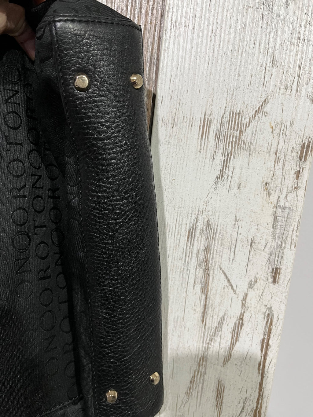 Oroton Stencil Medium Tote Bag Black Jacquard RRP $399 - Image 4