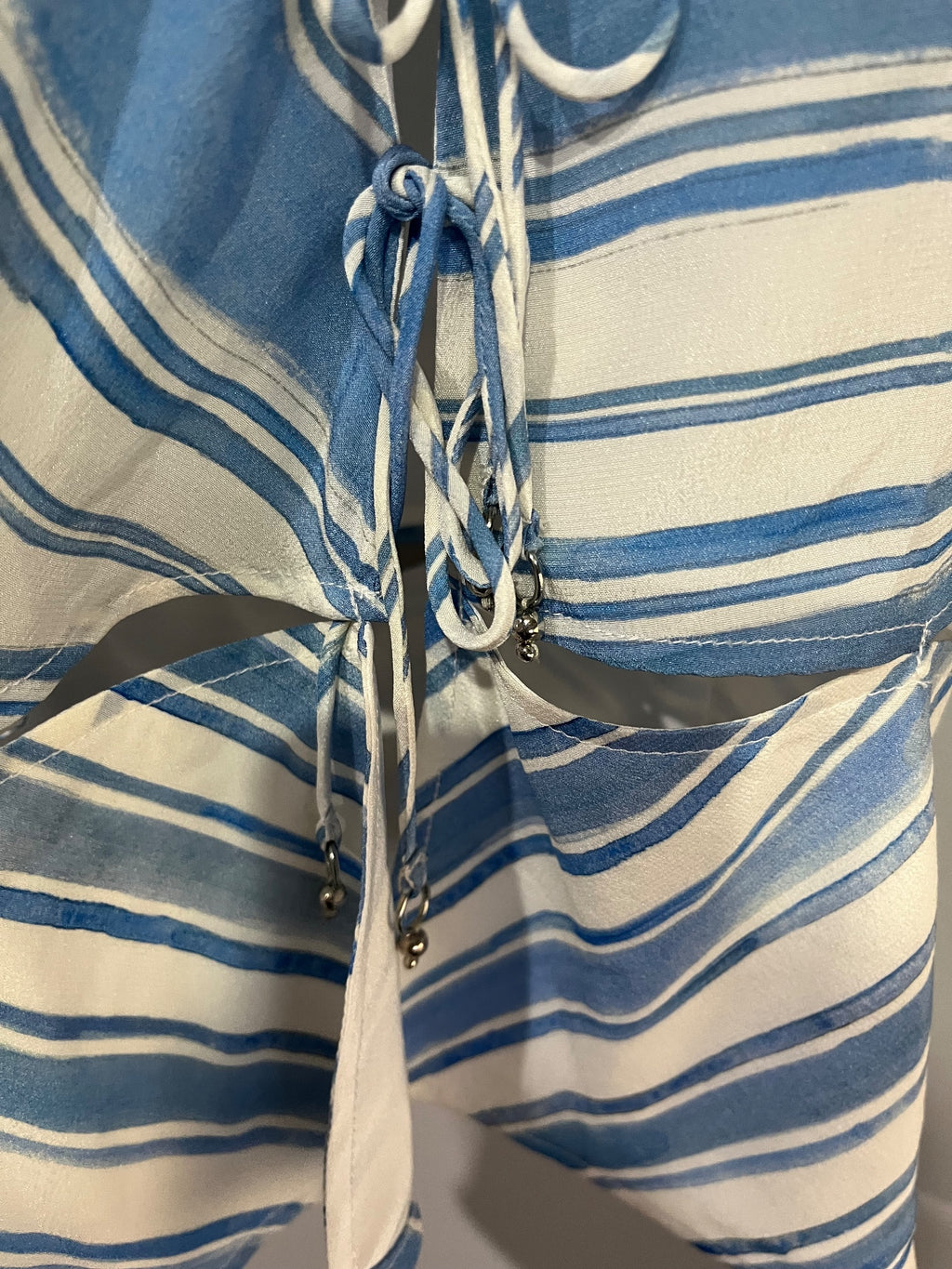 Altuzarra Lucia Striped Silk Cowl Neck Dress RRP $1525 - Image 4