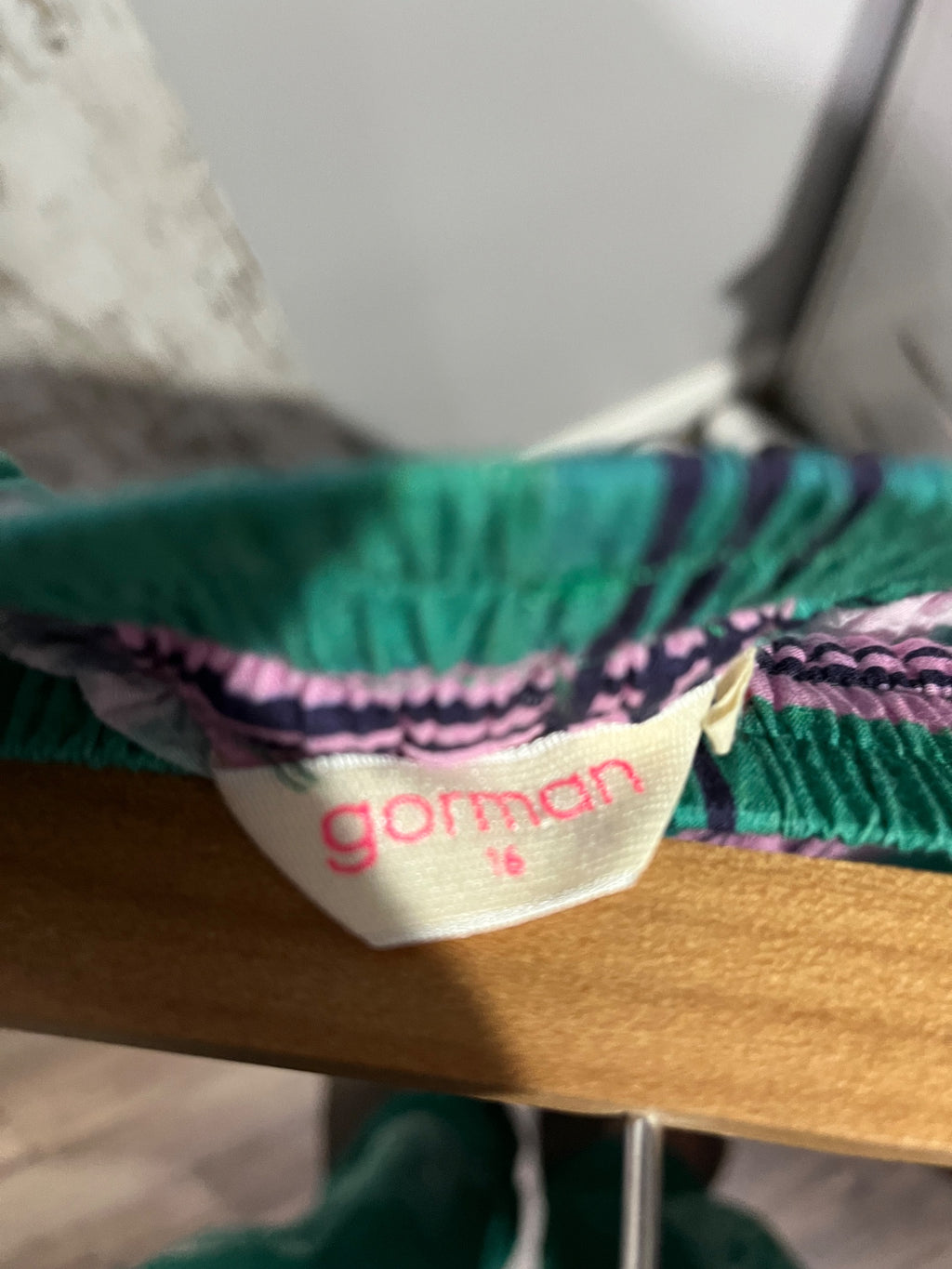 Gorman Green & Pink Plaid Organic Cotton Lounge Pants Size 16 - Image 4